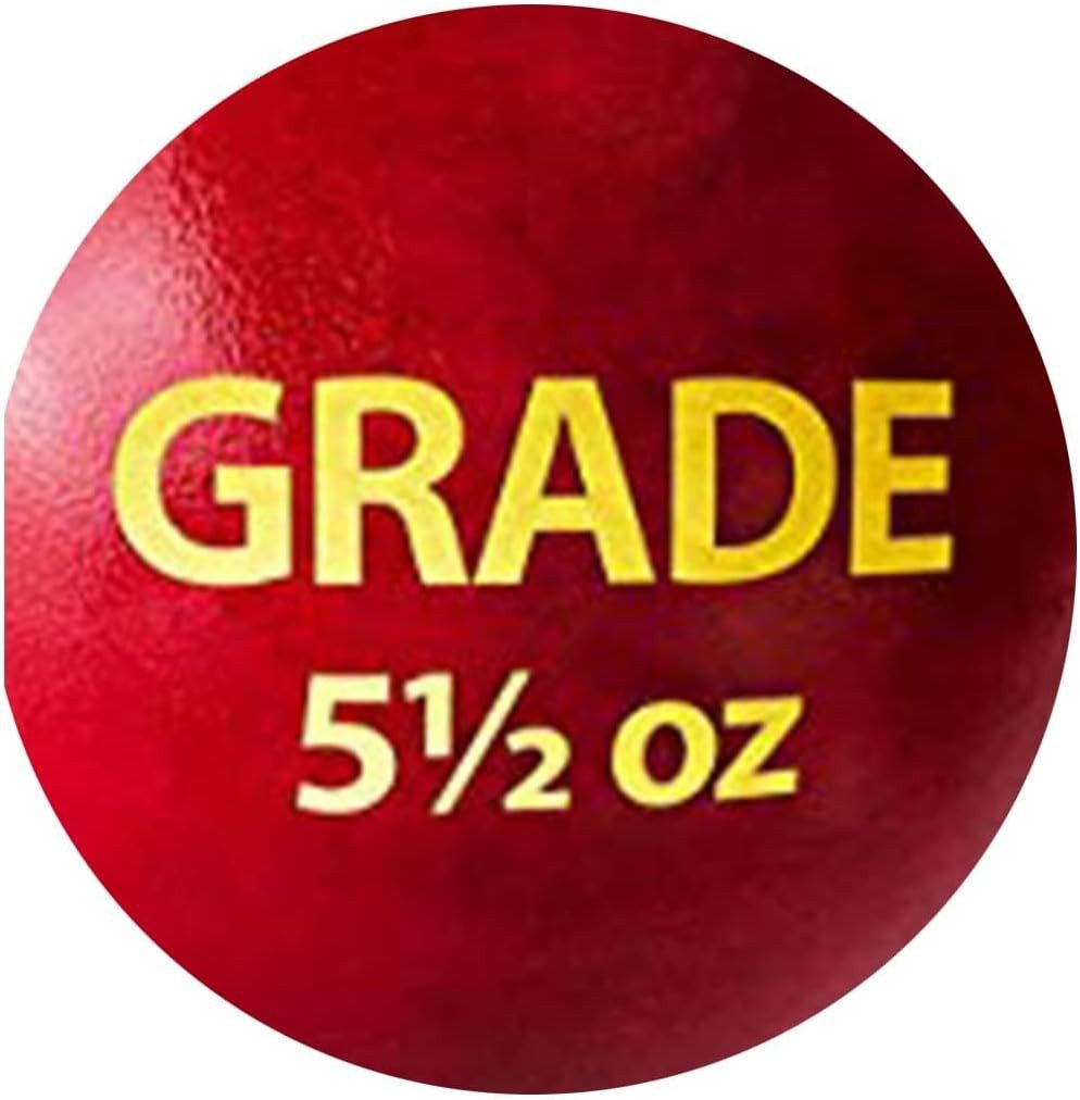 DSC Tennisball Cricketball aus Leder der DSC-Klasse, Wasserfester Lederball (Lieferumfang: Enthält 1 hochwertigen Cricketball., Turnierspiele, Kork höchster Qualität), Naht fördert Schwung, Spin, Sprungkraft und präzise Kontrolle.