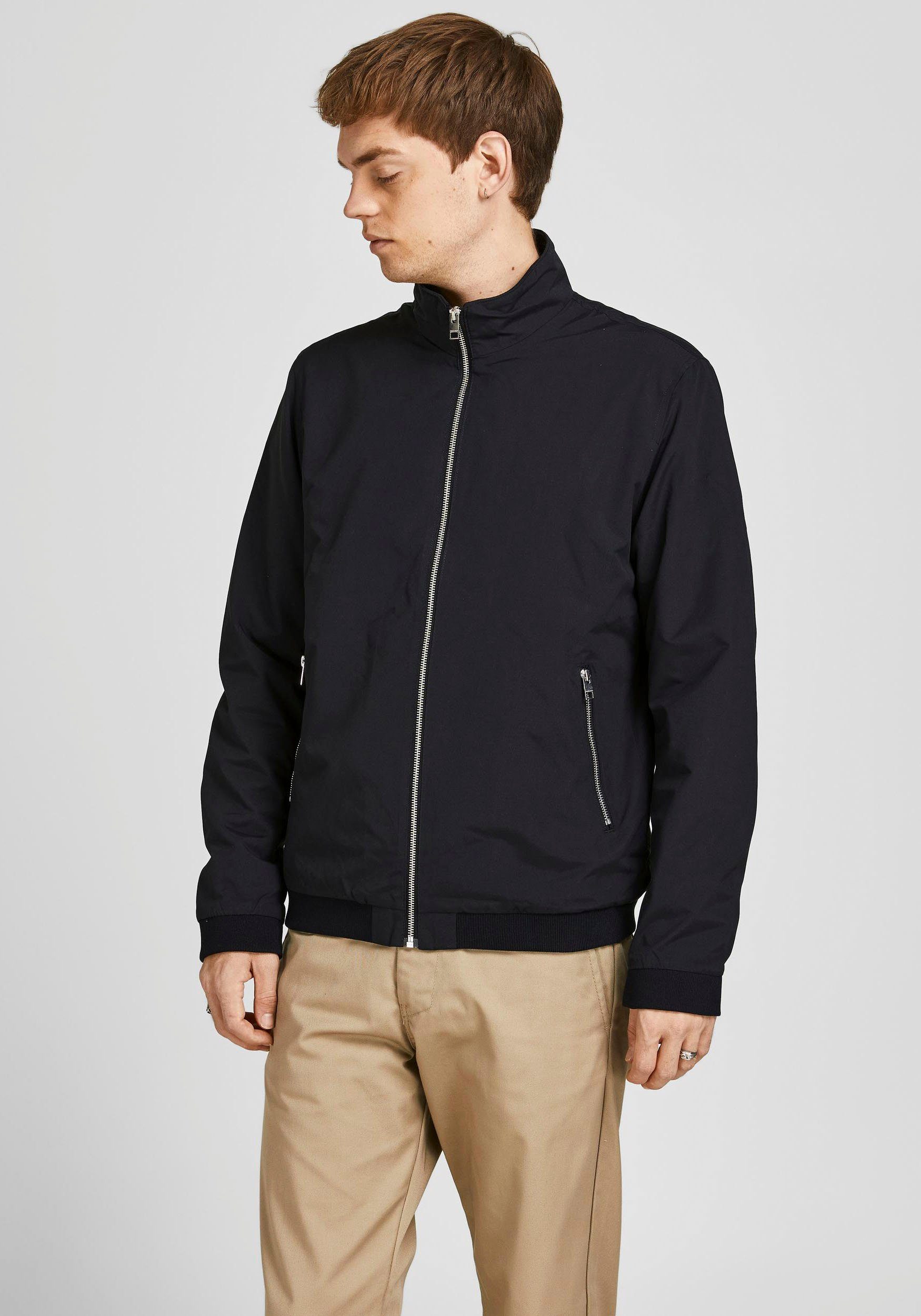 Jack Jones schwarz BOMBER Blouson HARRINGTON &