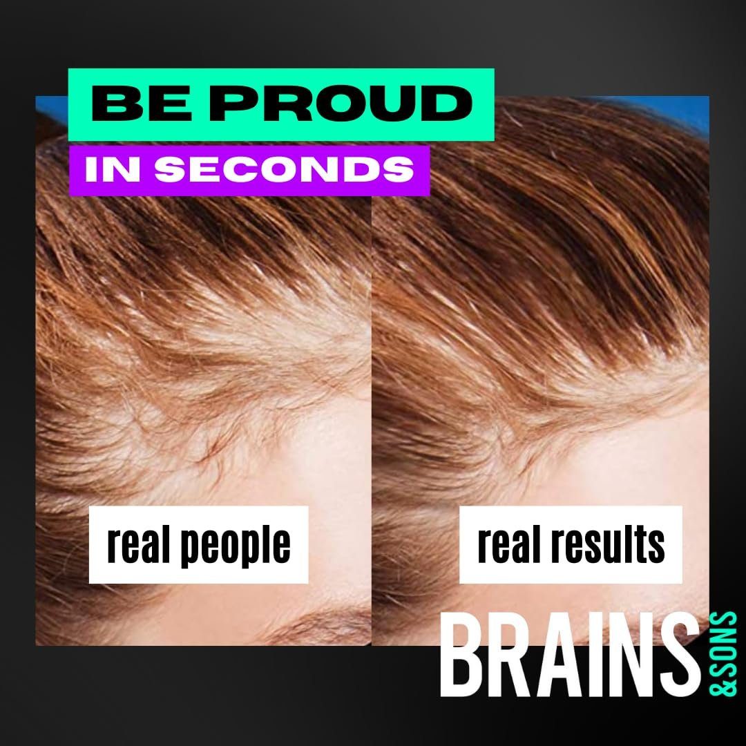 Brains & Sons Haarpuder Hair von Sons Schweiß Brains Fibers, Frei Nebenwirkungen Verschmieren, Kein & und Hellbraun Wasserfest