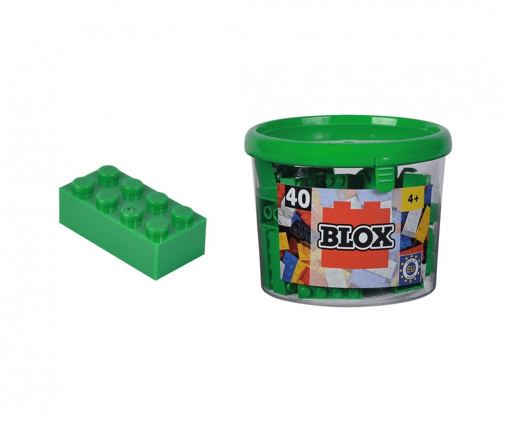 Androni Androni Blox 40 Bausteine grüne 8er Steine in Dose Spielbausteine