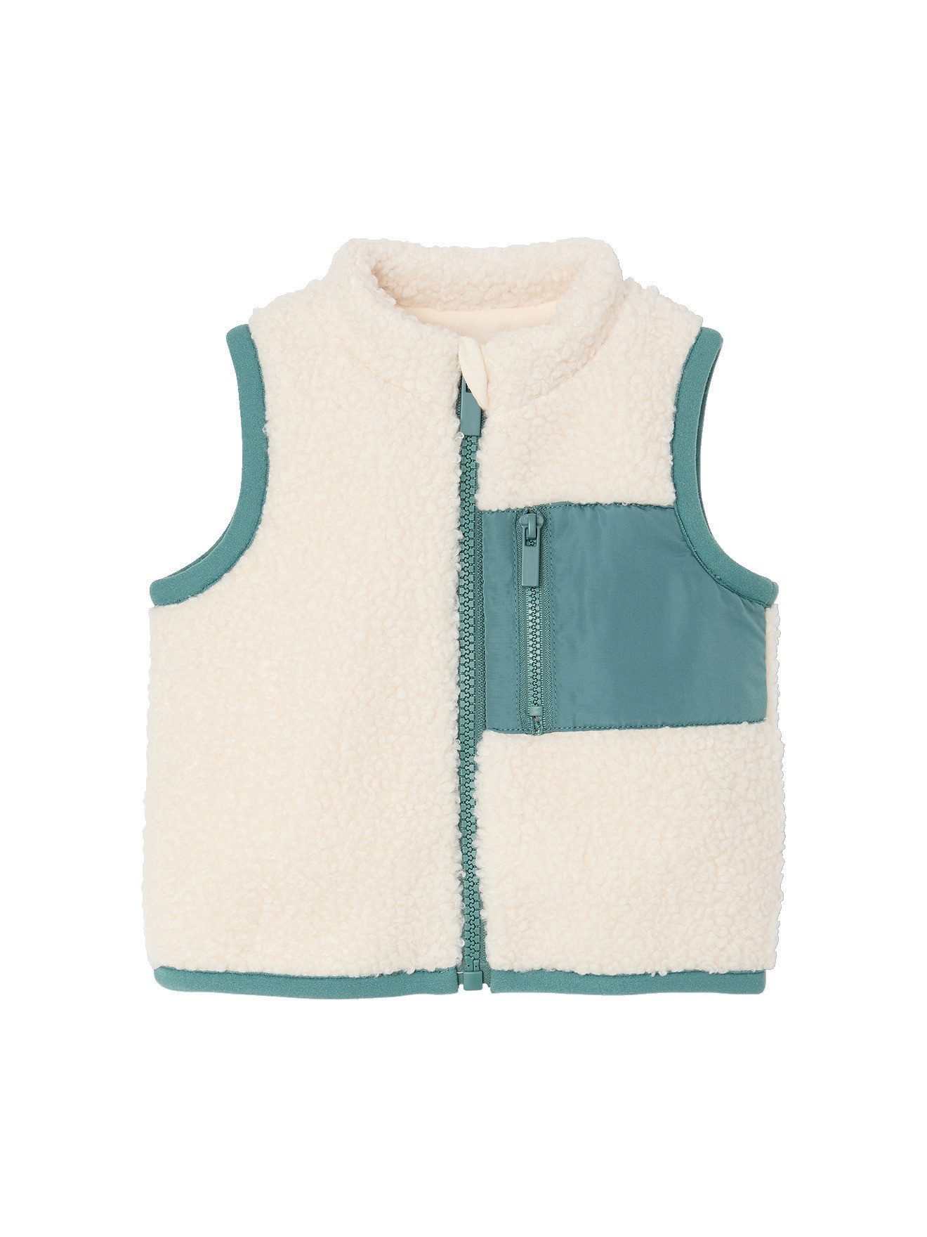 vertbaudet Strickjacke Baby Weste aus Teddyfleece