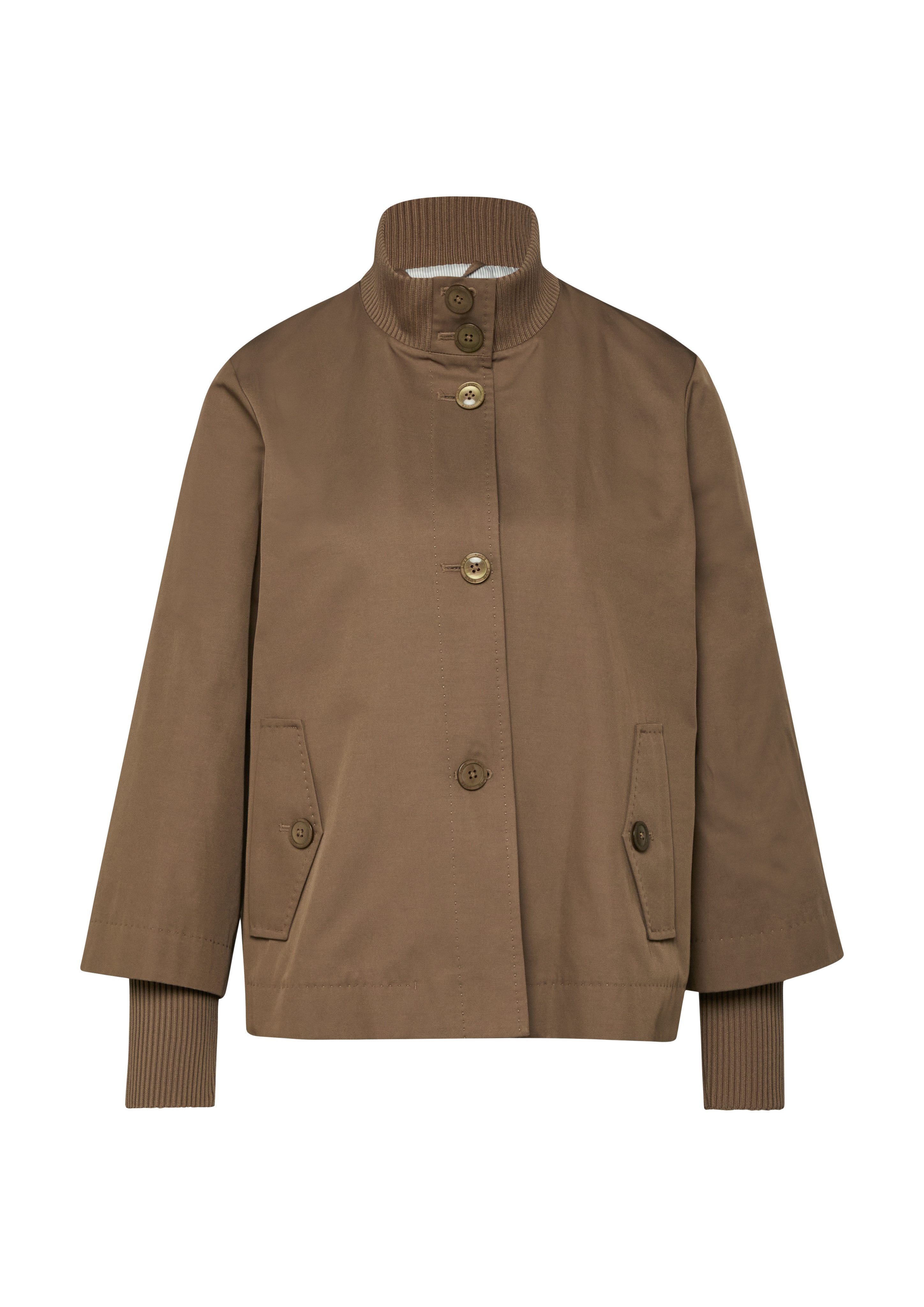 s.Oliver BLACK LABEL Kurzjacke mit Stehkragen und Knopfleise günstig online kaufen