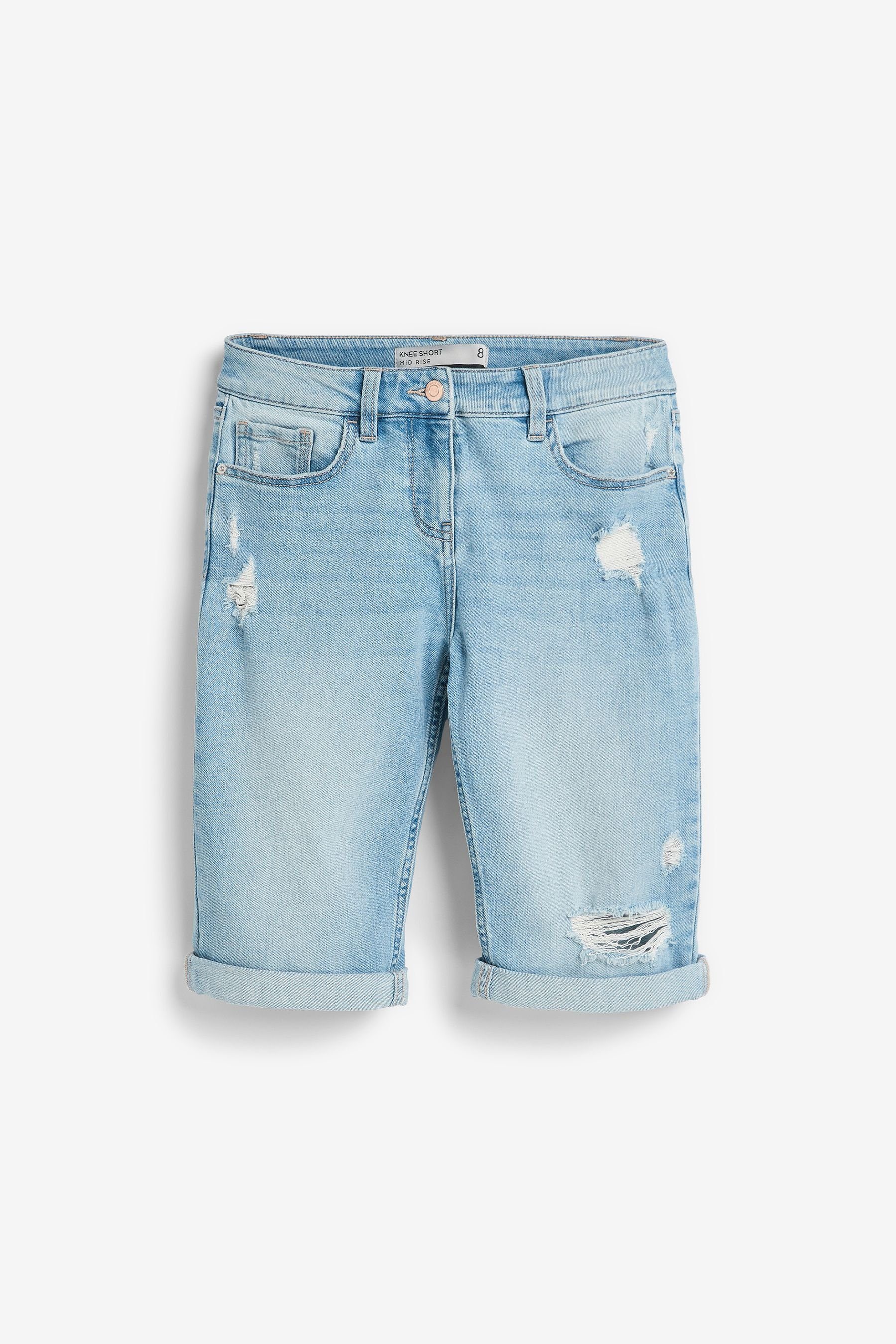 Next Jeansshorts Knielange Denim-Shorts (1-tlg)