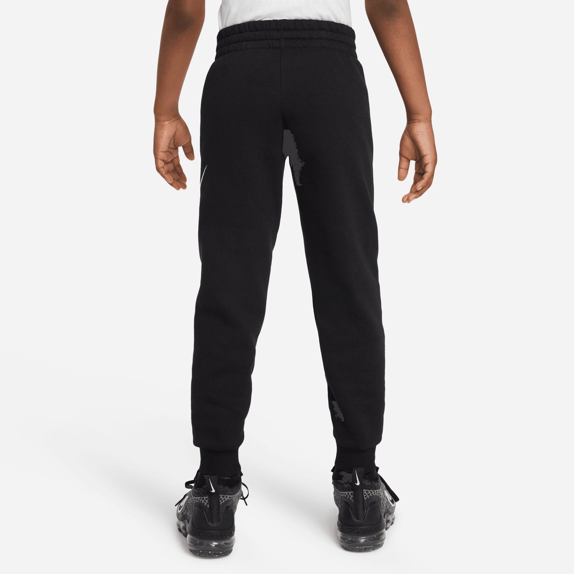 PANTS KIDS' Nike Jogginghose JOGGER CLUB FLEECE BLACK/WHITE BIG Sportswear