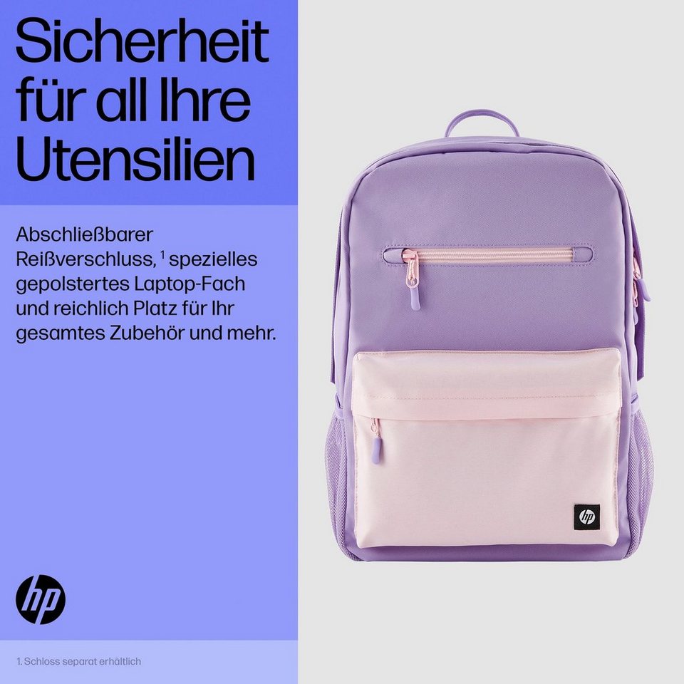 Voller Authentizität! HP Notebook-Rucksack Campus Lavender