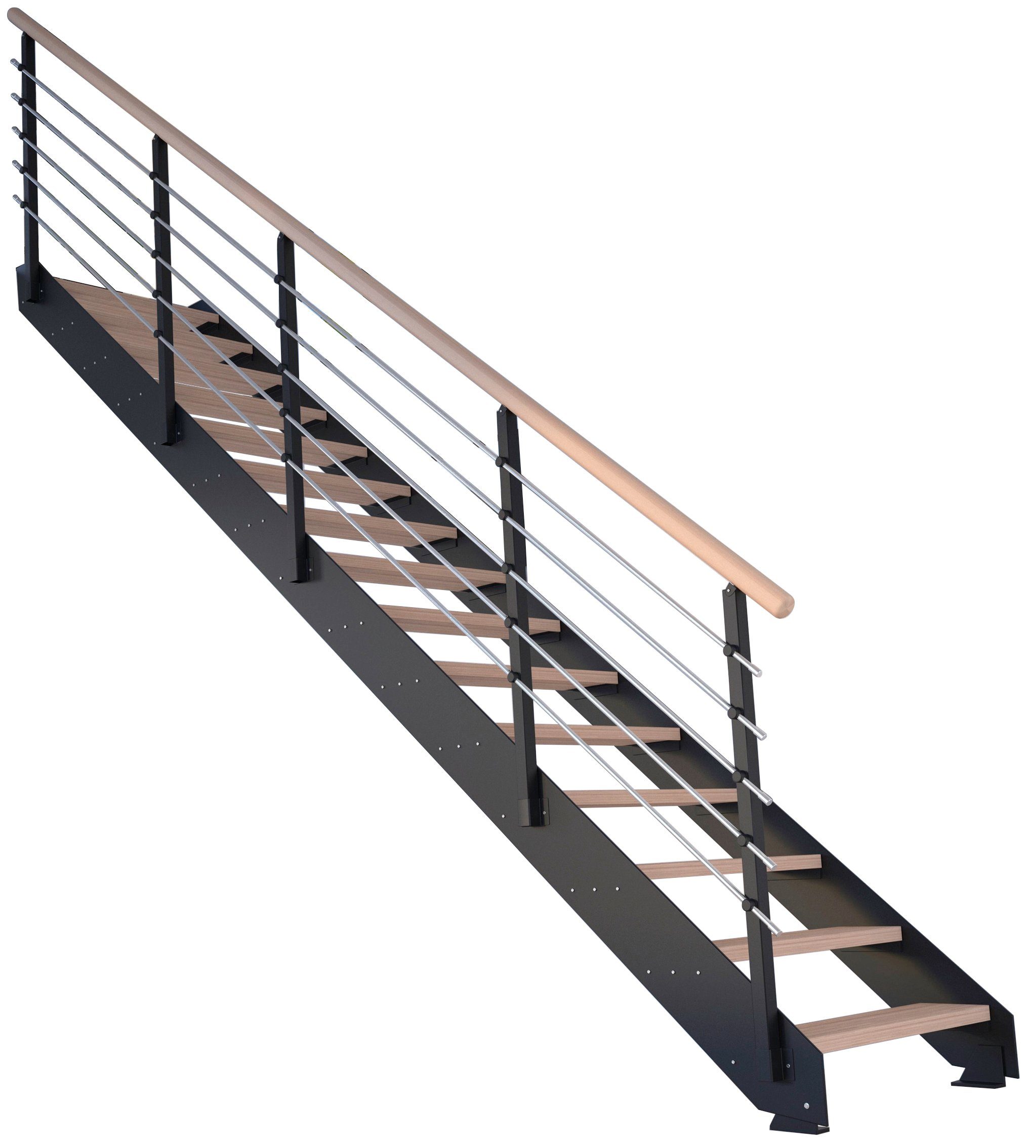 Starwood Systemtreppe Kos, Geteilte Stufen Metall, offen