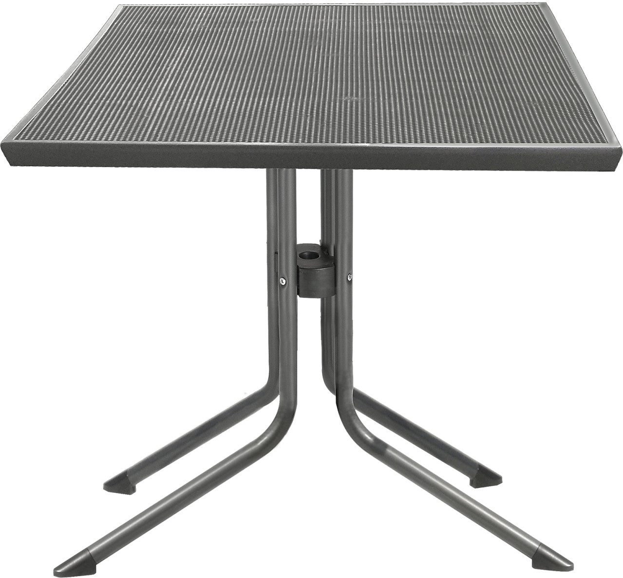 MFG Freizeitmöbel Gartentisch MFG Gartentisch wetterfest Stahl Mec-Mesh 80 x 80, Witterungsbeständig