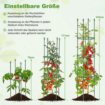 COSTWAY Rankhilfe, 2 St., verstellbare Höhe, für Kletterpflanzen, 143cm hoch