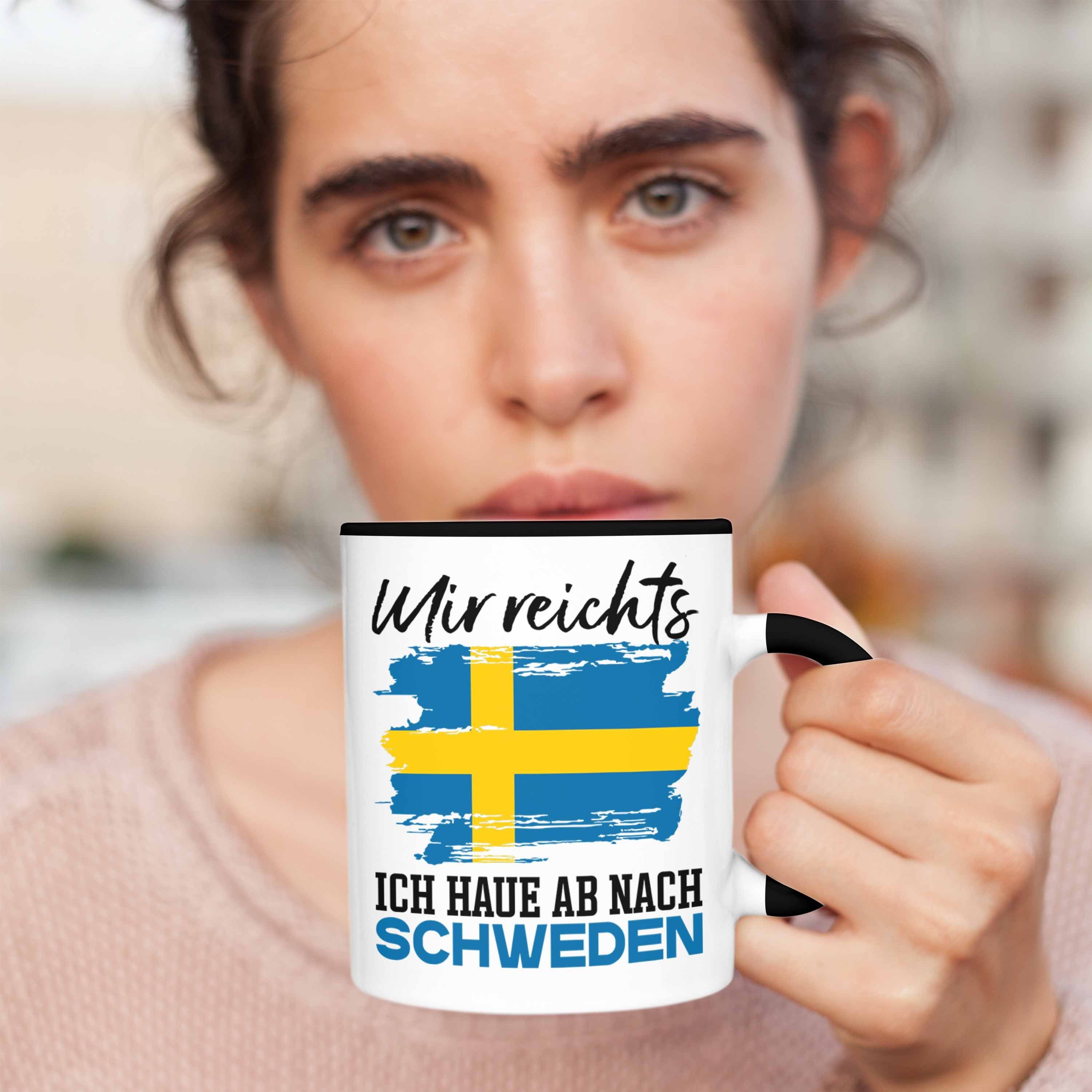 Ab Trendation U Reichts Schweden Schwarz Mir Hau Ich Urlaub Tasse Geschenk Tasse Nach Schweden