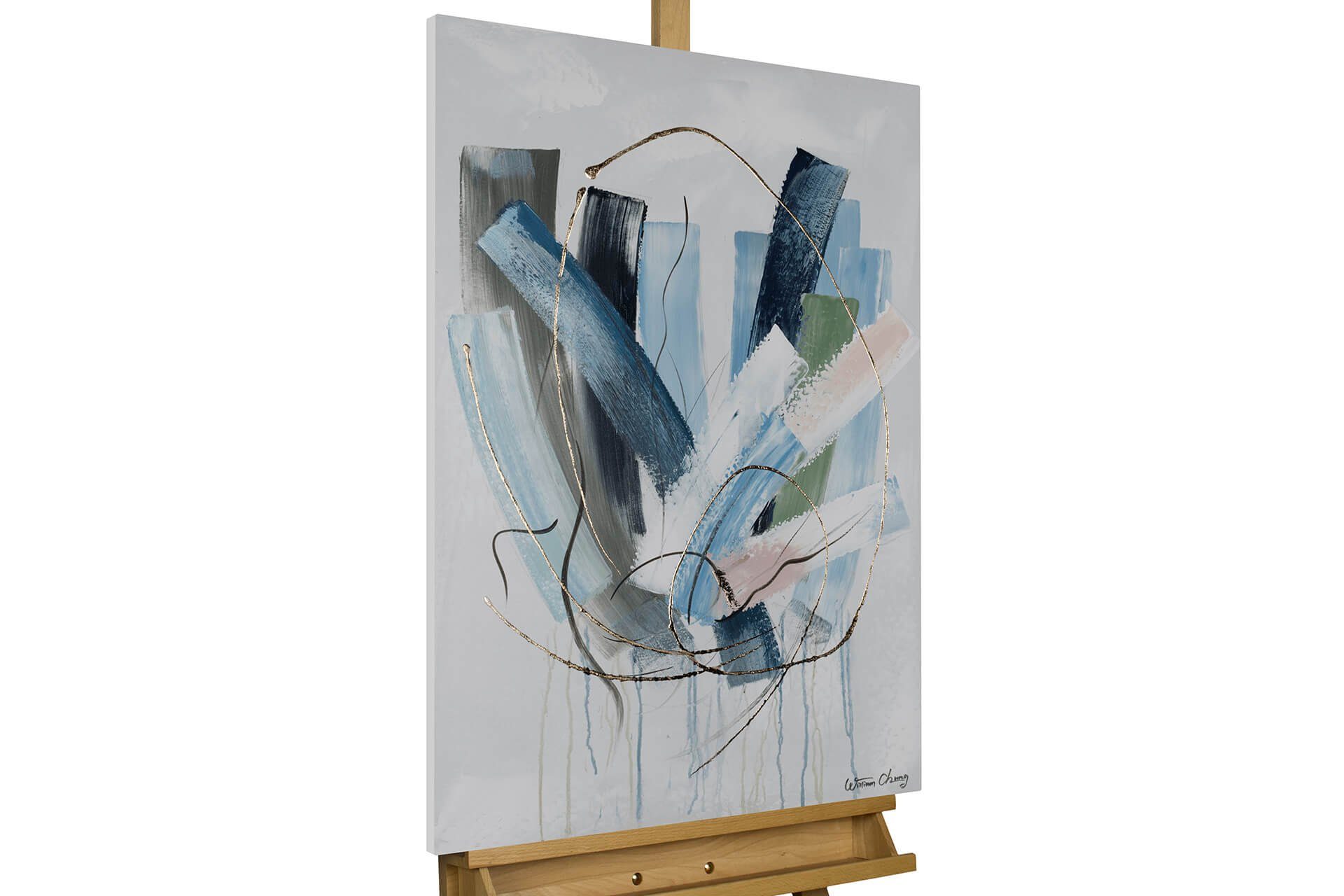 KUNSTLOFT Живопис Crystal World 60x90 cm, Leinwandbild 100% HANDGEMALT Wandbild Wohnzimmer
