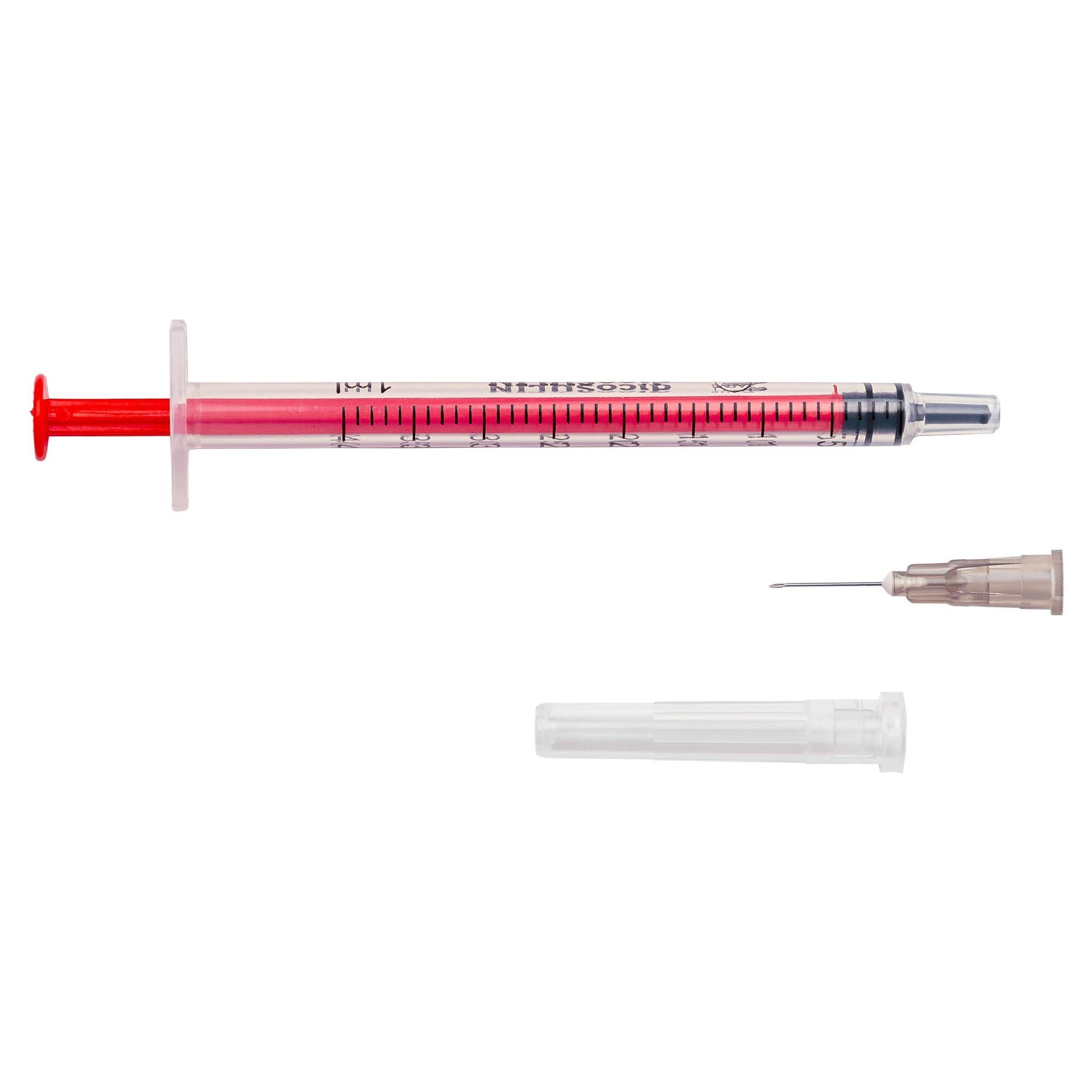 Zarys Absaugspritze 10 x Zarys dicoSULIN U-40 Spritze 1ml mit Kanüle, (Spar-Set), abnehmbare Nadel