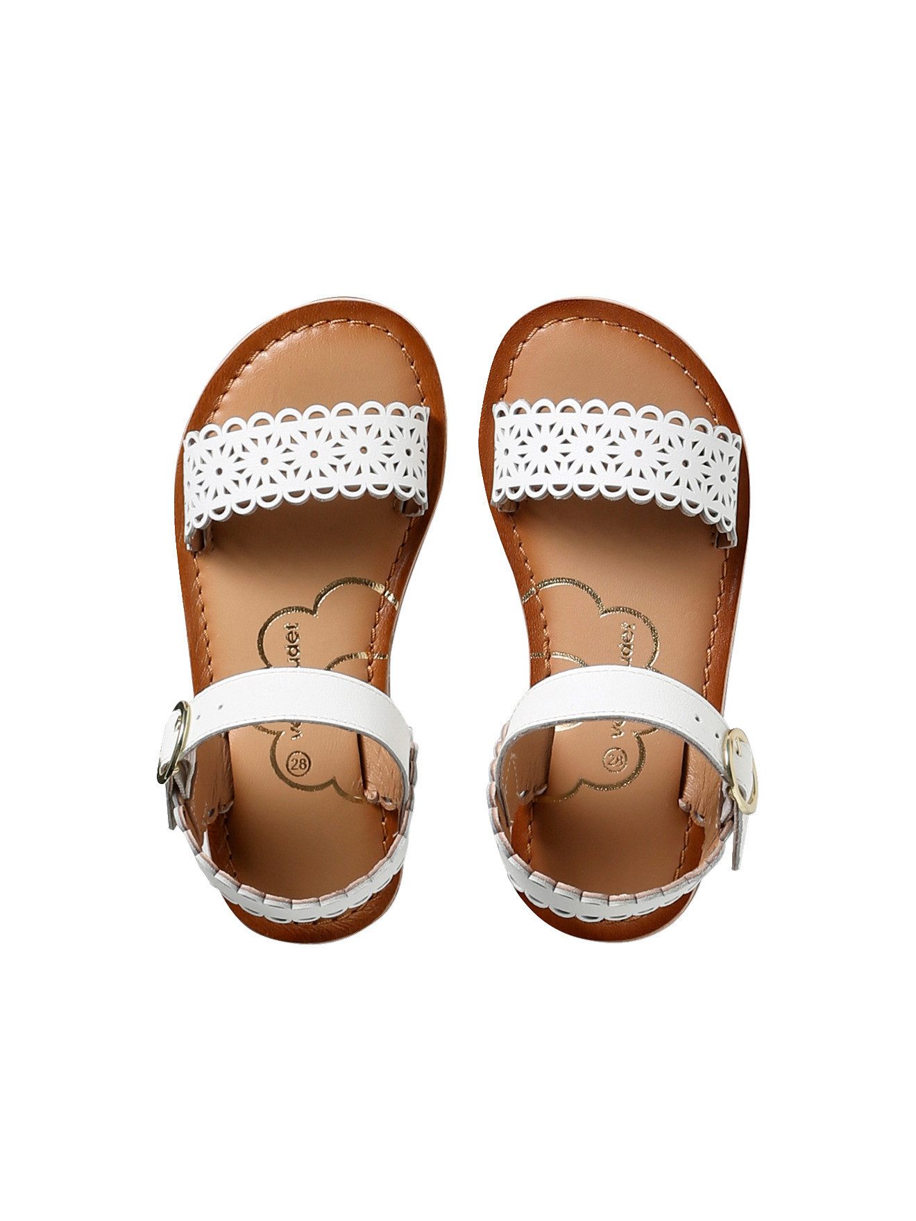 vertbaudet Sandalen Mädchen Leder mit Schnalle Sandale – Bild 4 von 5