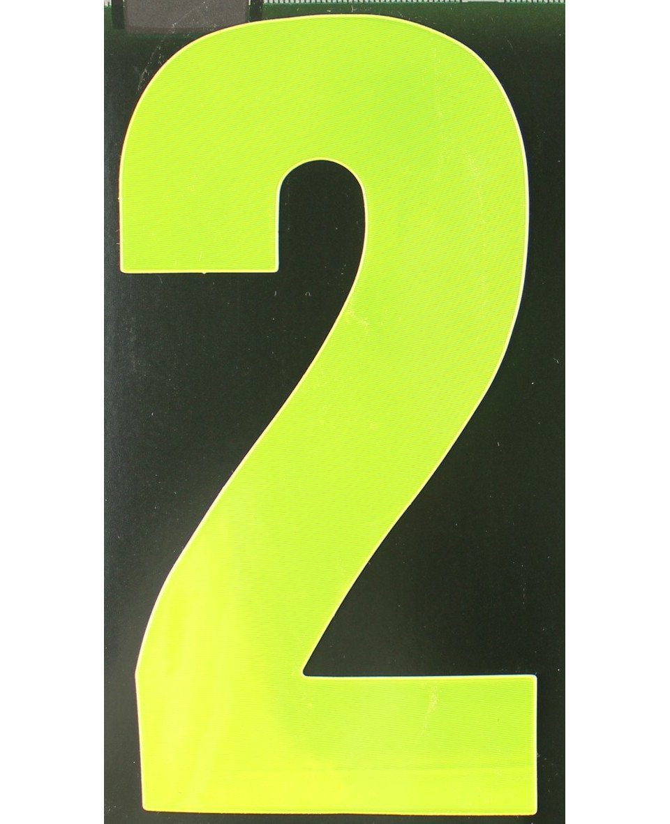 Aco Hausnummer Conacord Reflektierende Klebezahl 2 gelb 170 mm 2