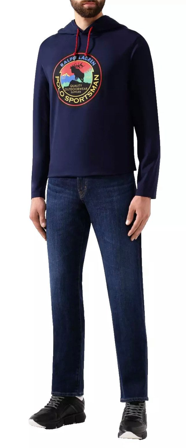 Polo Ralph Lauren Langarmshirt Herren Kapuzen Sweatshirt Shirt mit Sportsman-Logo Kordelzug an der Kapuze, langer Ärmel,Klassische Passform