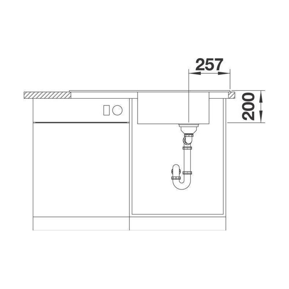 Blanco Granitspüle BLANCO cm InFino, cafe 100/50 FARON Einbauspüle Silgranit S 6 XL