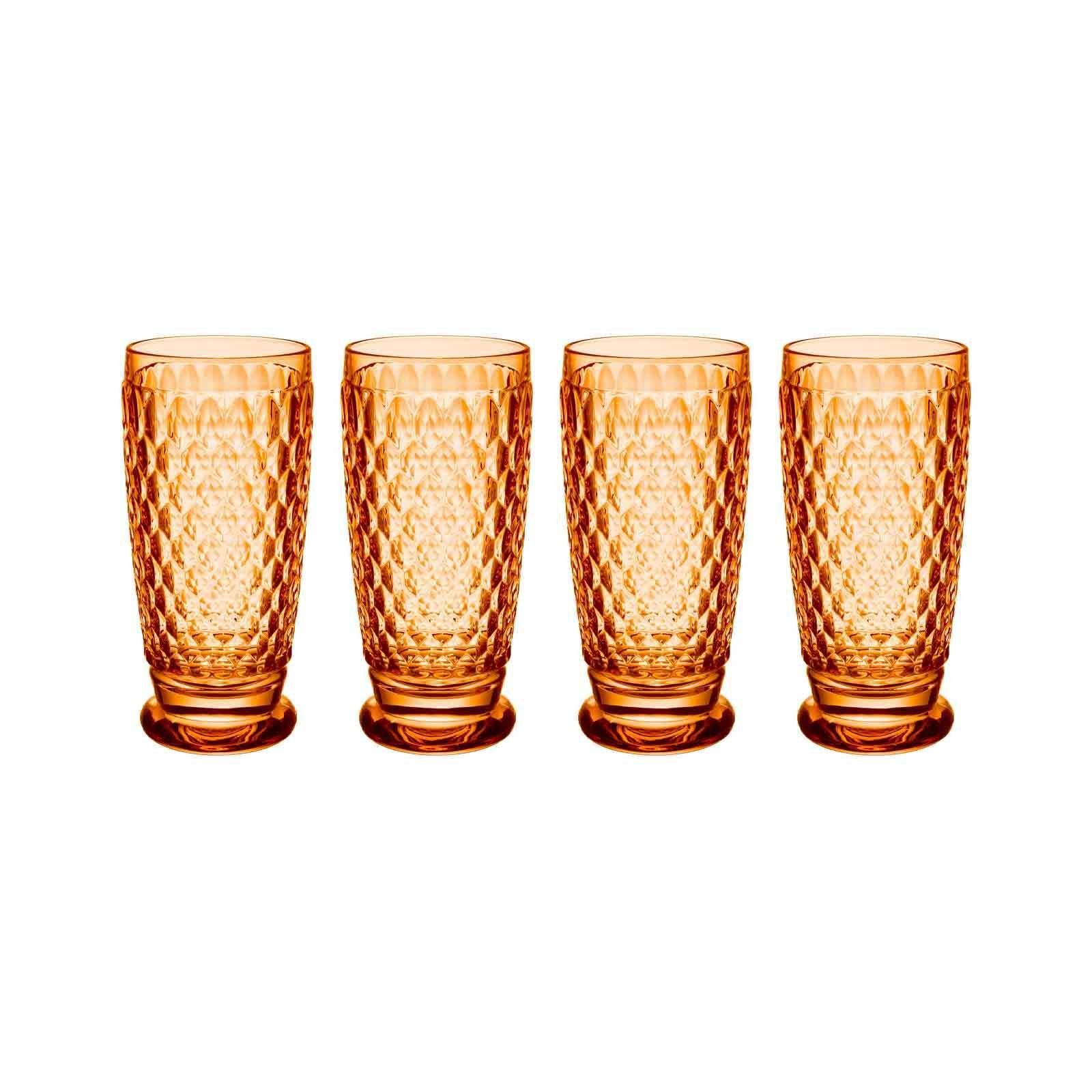 Villeroy & Boch Longdrinkglas Boston Coloured Longdrinkgläser 400 ml 4er Set, 4-tlg., Glas