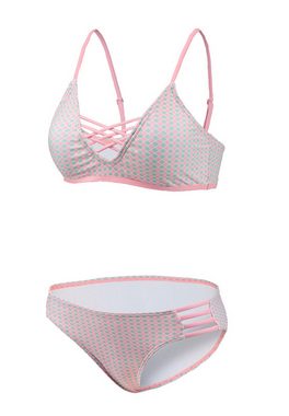 Beco Beermann Triangel-Bikini-Top Pastel Love, in zarten Pastelltönen mit verspielter Bänderkombination