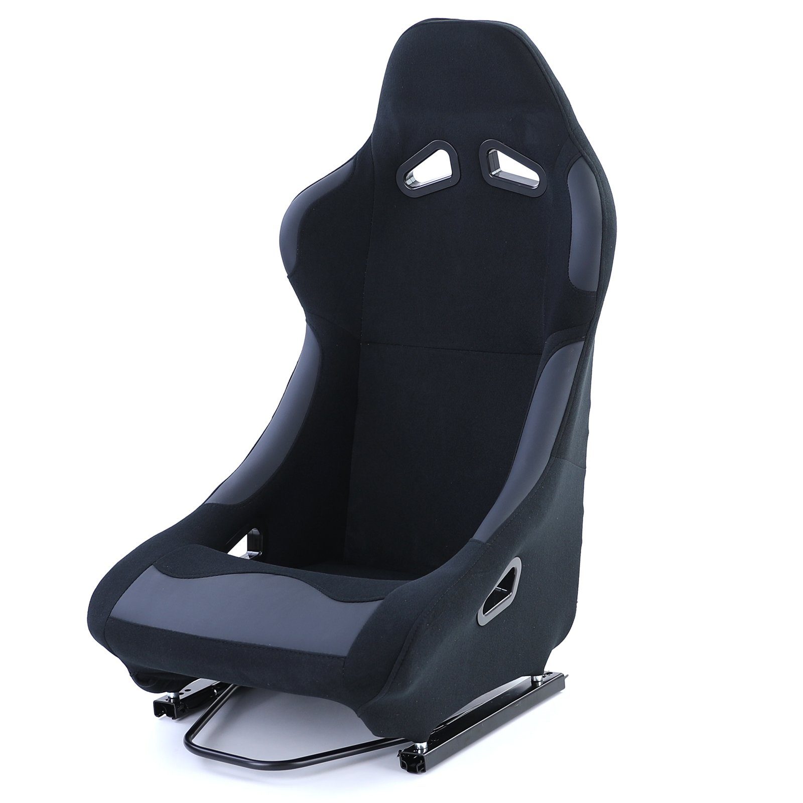Tenzo-R Gaming Chair Sportsitz Vollschalensitz Race 1 Stoff Schwarz mit Laufschienen