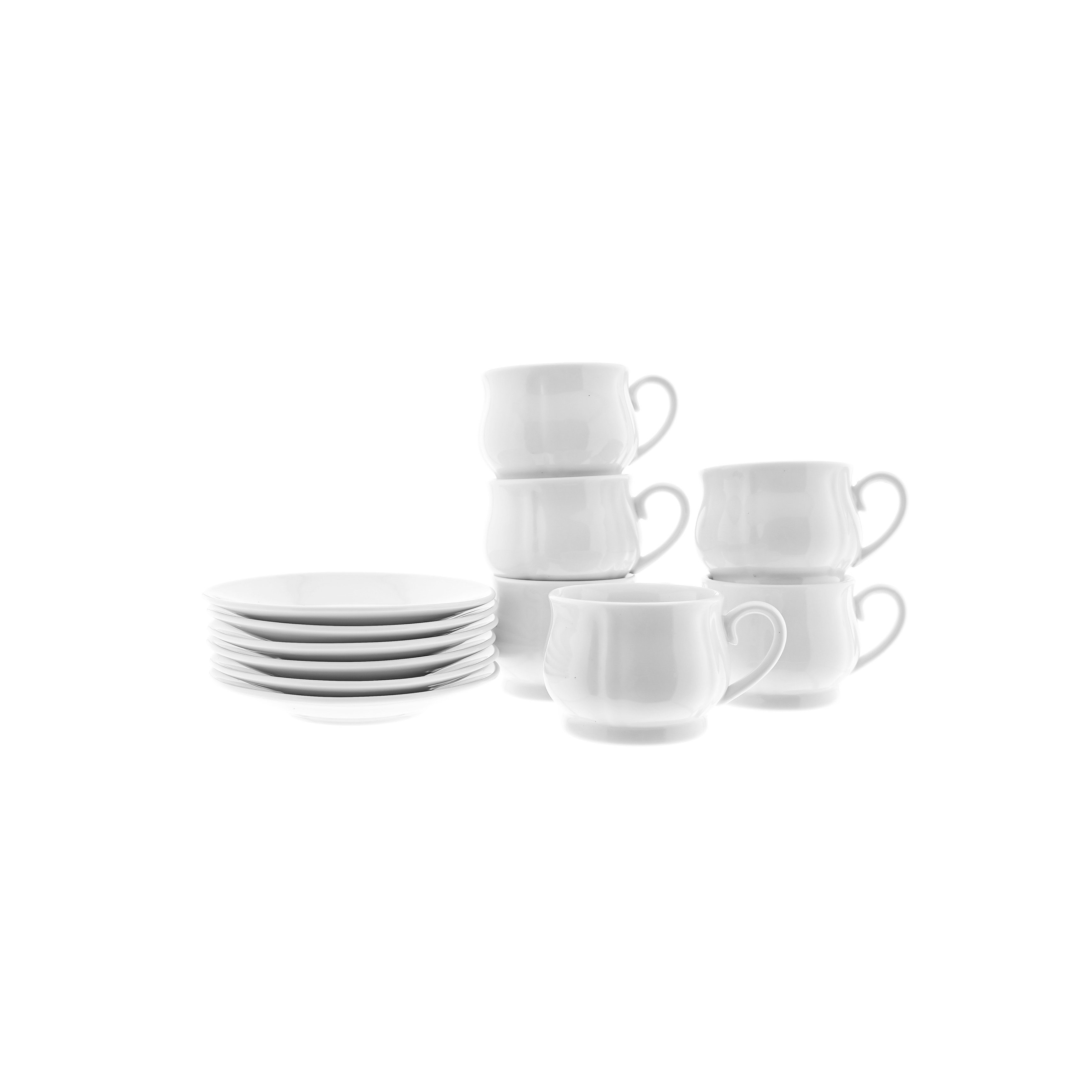 Mulex Kaffeeservice Edles Mokkatassen-Set aus feinem Porzellan 100ml – stilvoll & zeitlos