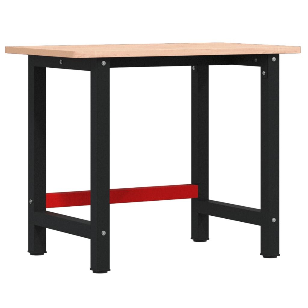 vidaXL Werkbank Werkbank 100x60x81,5 cm Massivholz Buche Rechteckig, (1-tlg)