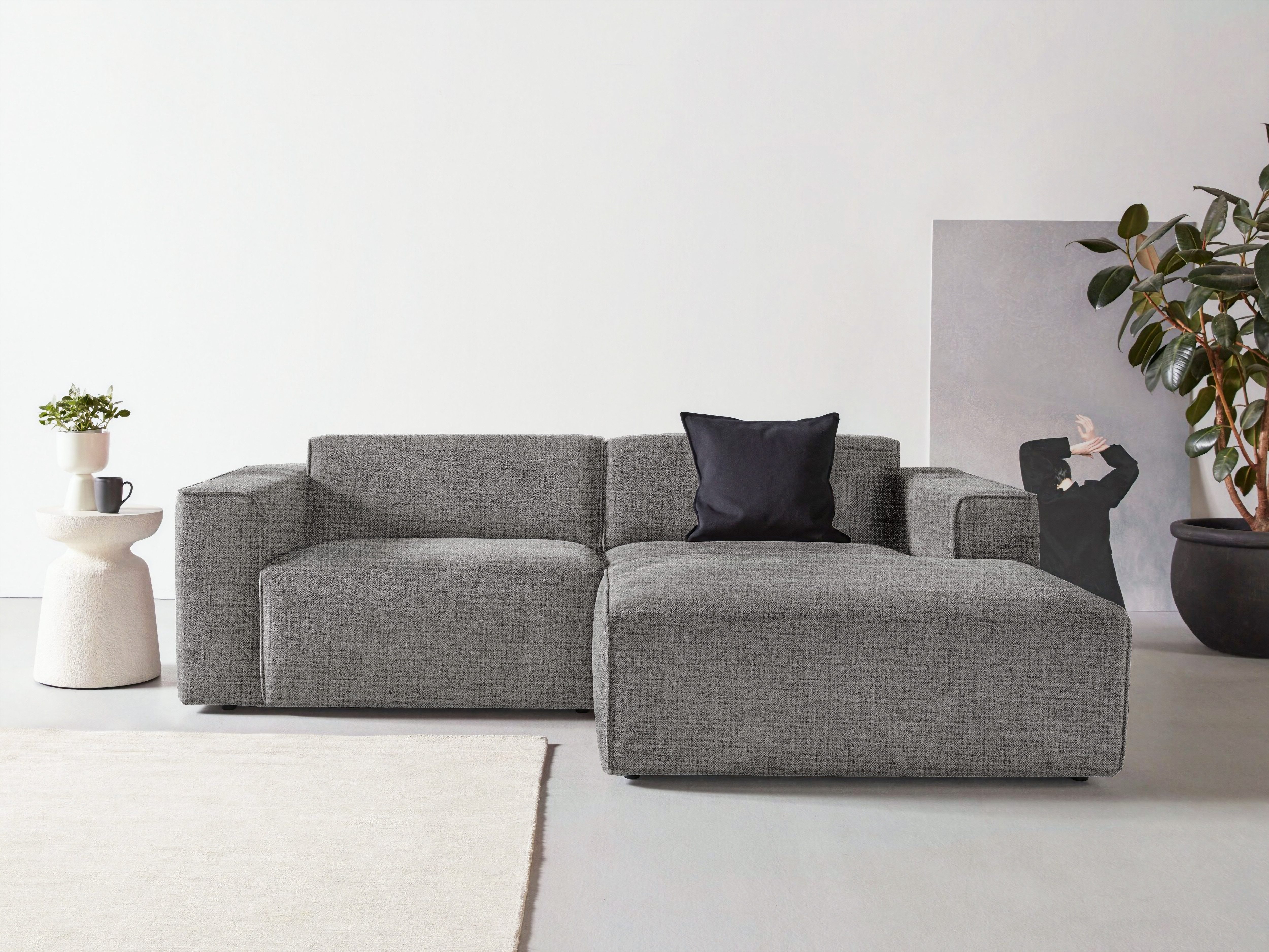 andas Ecksofa "Noord mit Kedernaht, Breite 234 cm" günstig online kaufen