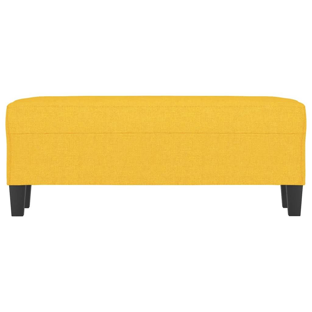 vidaXL Sitzbank Sitzbank Hellgelb 100x35x41 cm Stoff