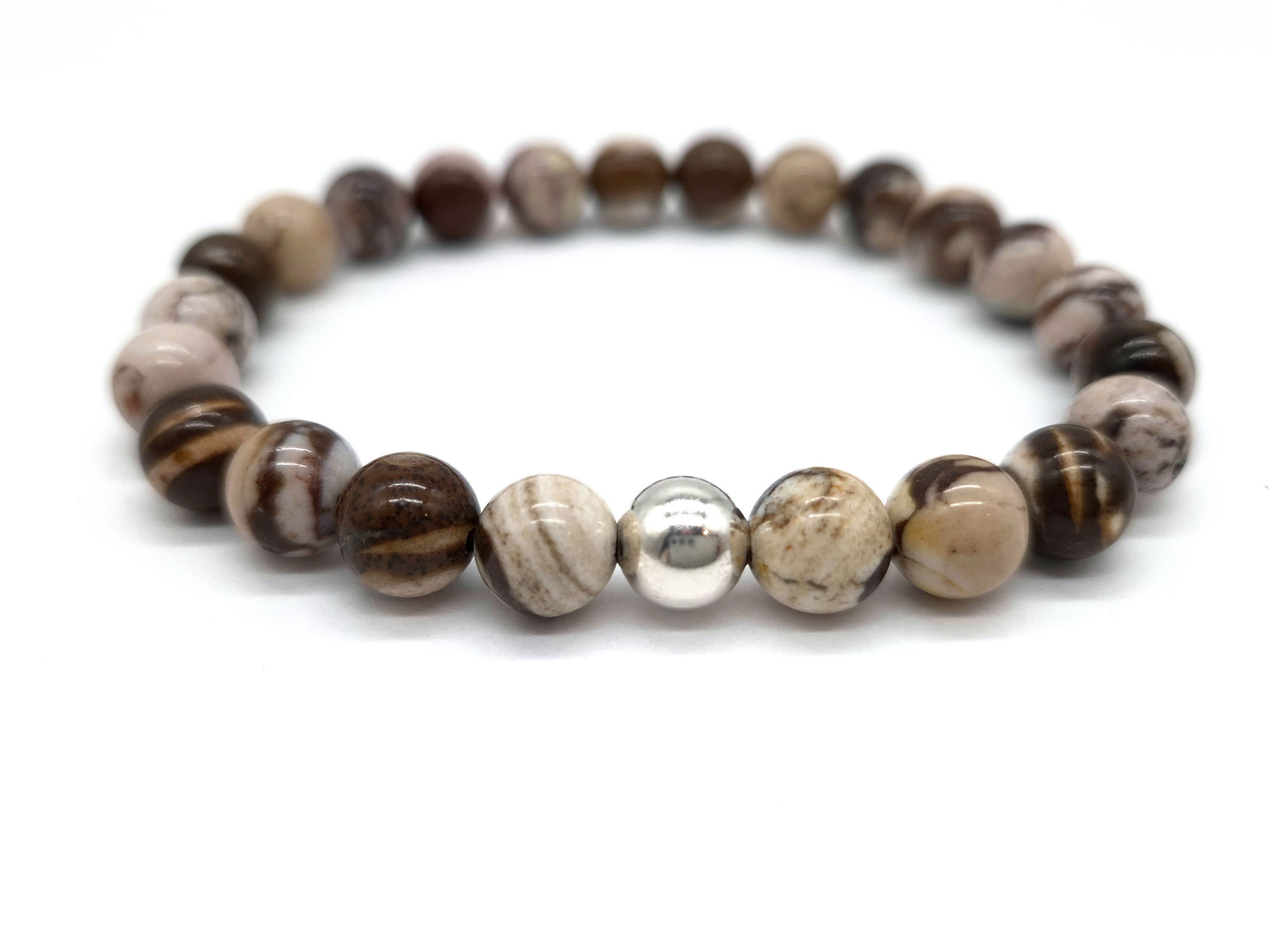 NAHLE Armband Naturstein Perlenarmband (inkl. Schmuckbox), mit 925 Silberpe günstig online kaufen