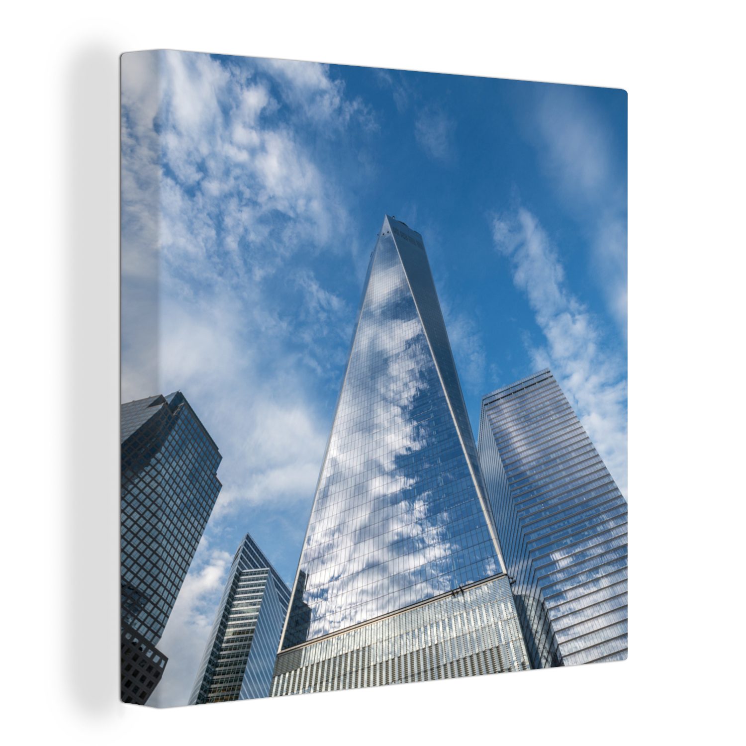 OneMillionCanvasses® Leinwandbild World Wolken für Leinwand (1 Center Bilder Schlafzimmer - - Wohnzimmer Spiegel, St), Trade