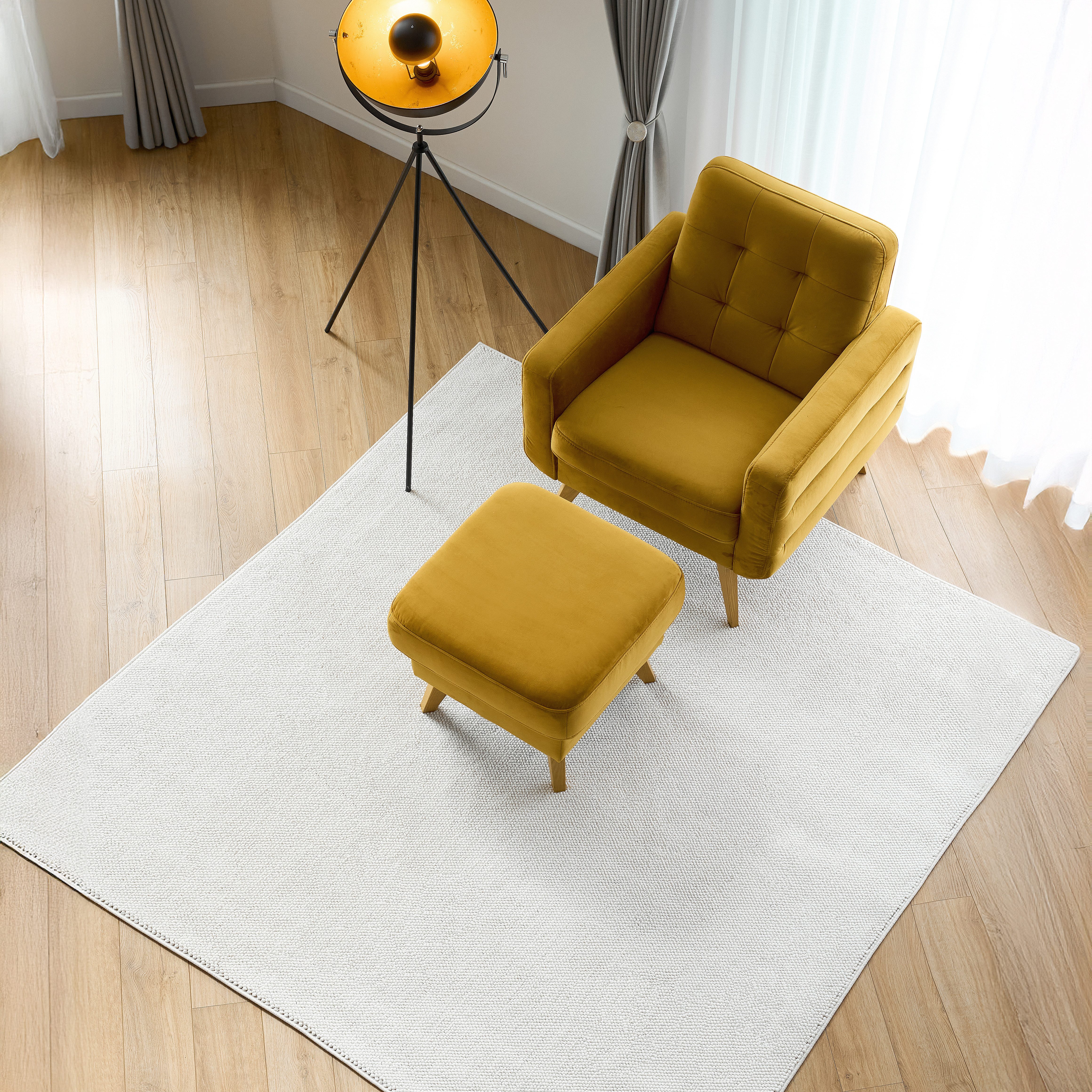 Tapiso Teppich AGRA, quadratisch, Höhe: 10 mm, Quadratischer Kurzflorteppich mit weicher Oberfläche