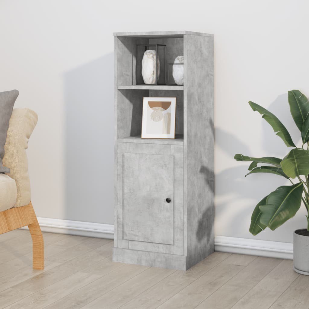 vidaXL Highboard Highboard Betongrau 36x35,5x103,5 cm Holzwerkstoff (1 St)