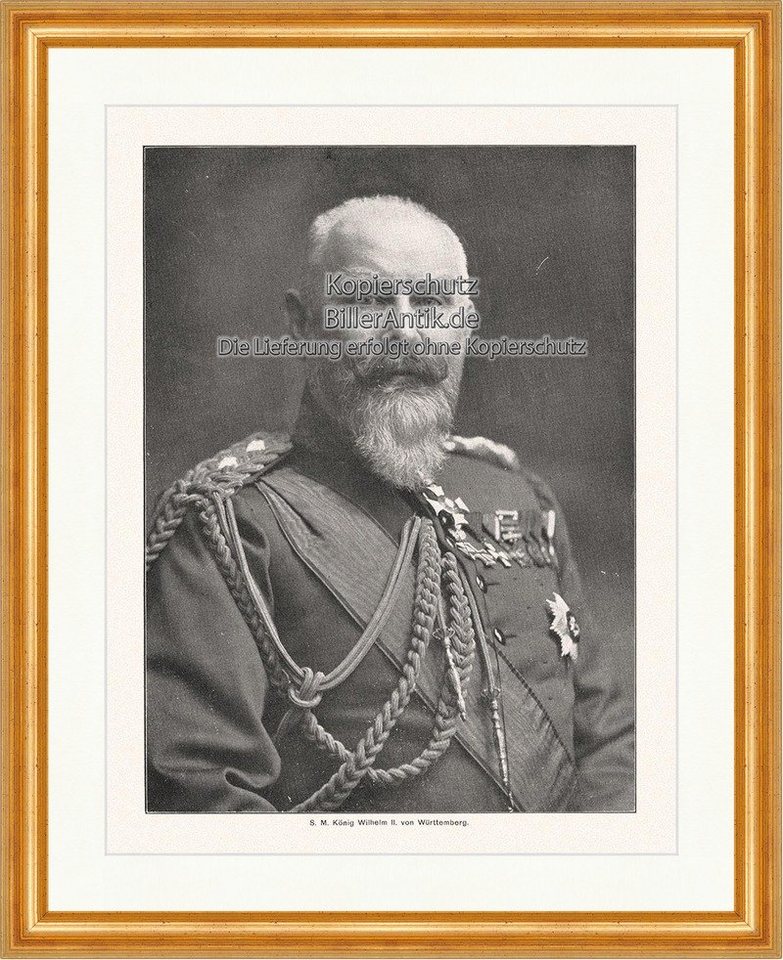 Kunstdruck König Wilhelm II. von Württemberg Stuttgart Braunbeck Sport