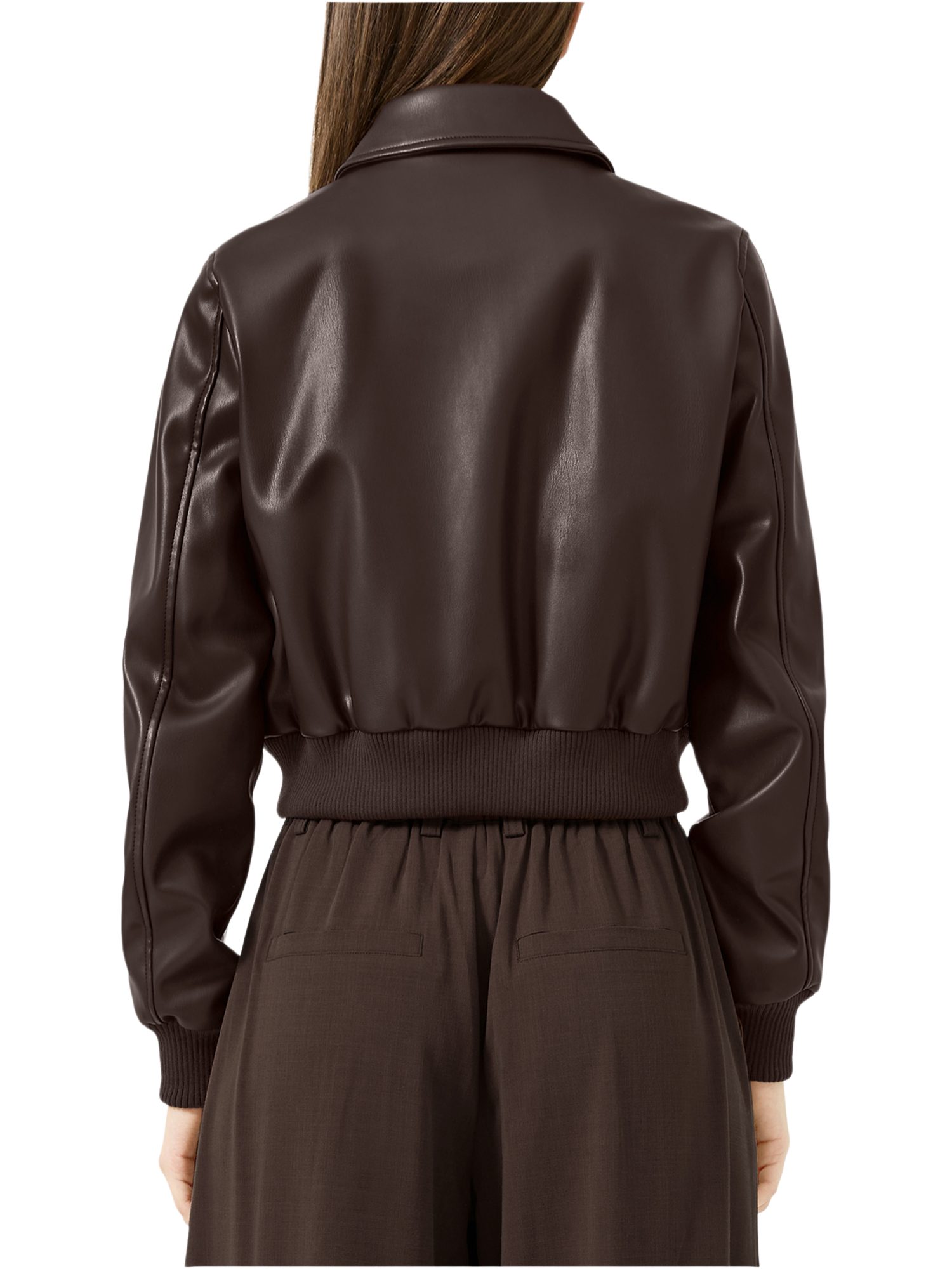 QS Funktionsjacke Outdoor-Jacke Cropped Blouson in Lederoptik – Bild 3 von 4