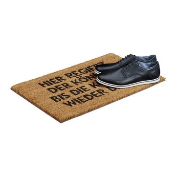 Fußmatte Fußmatte Kokos KÖNIGIN, relaxdays, Höhe: 10 mm