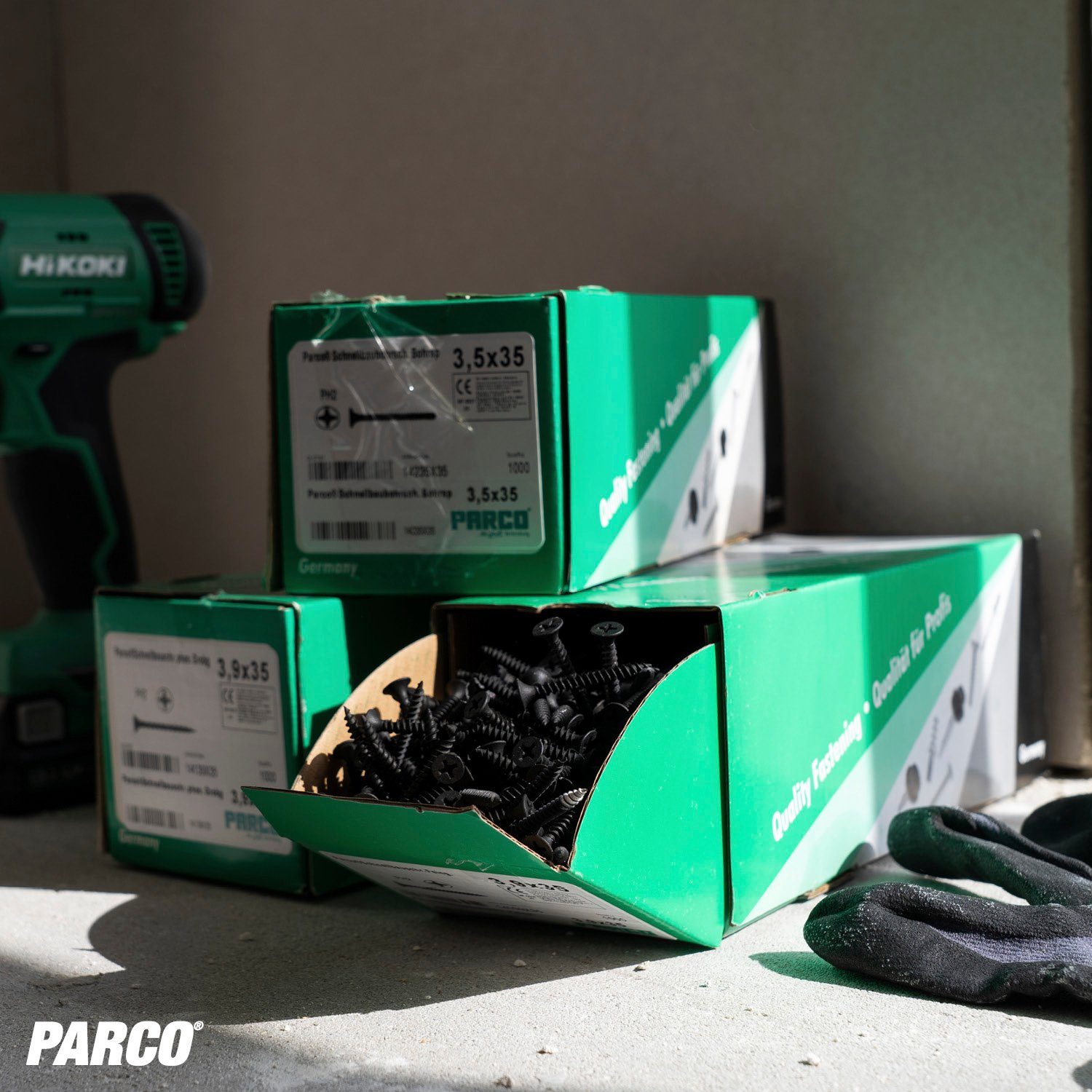 PARCO Schnellbauschraube Schnellbauschrauben 3,9 x 45 mm Grobgewinde PH2 - 500 Stück, (500 St), Phosphatierung