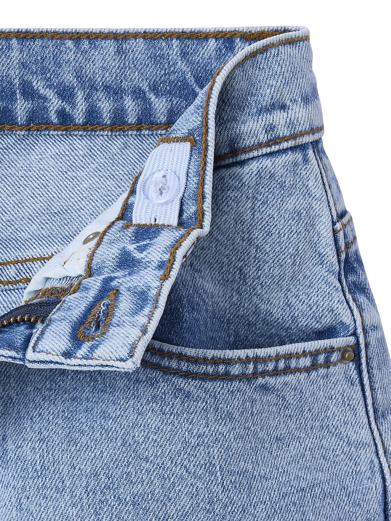 jonen Shorts Mädchen Jeans-Shorts mit Fransen