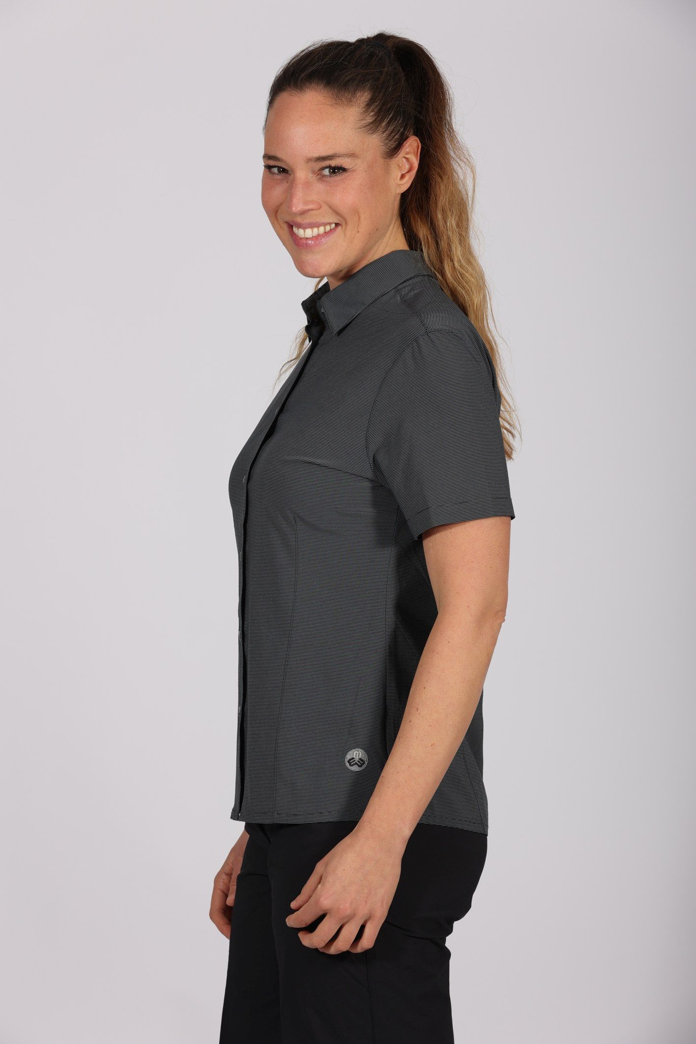 Maul Blusenshirt Halserspitze 5XT - 1/2 Bluse e DARK GREY
