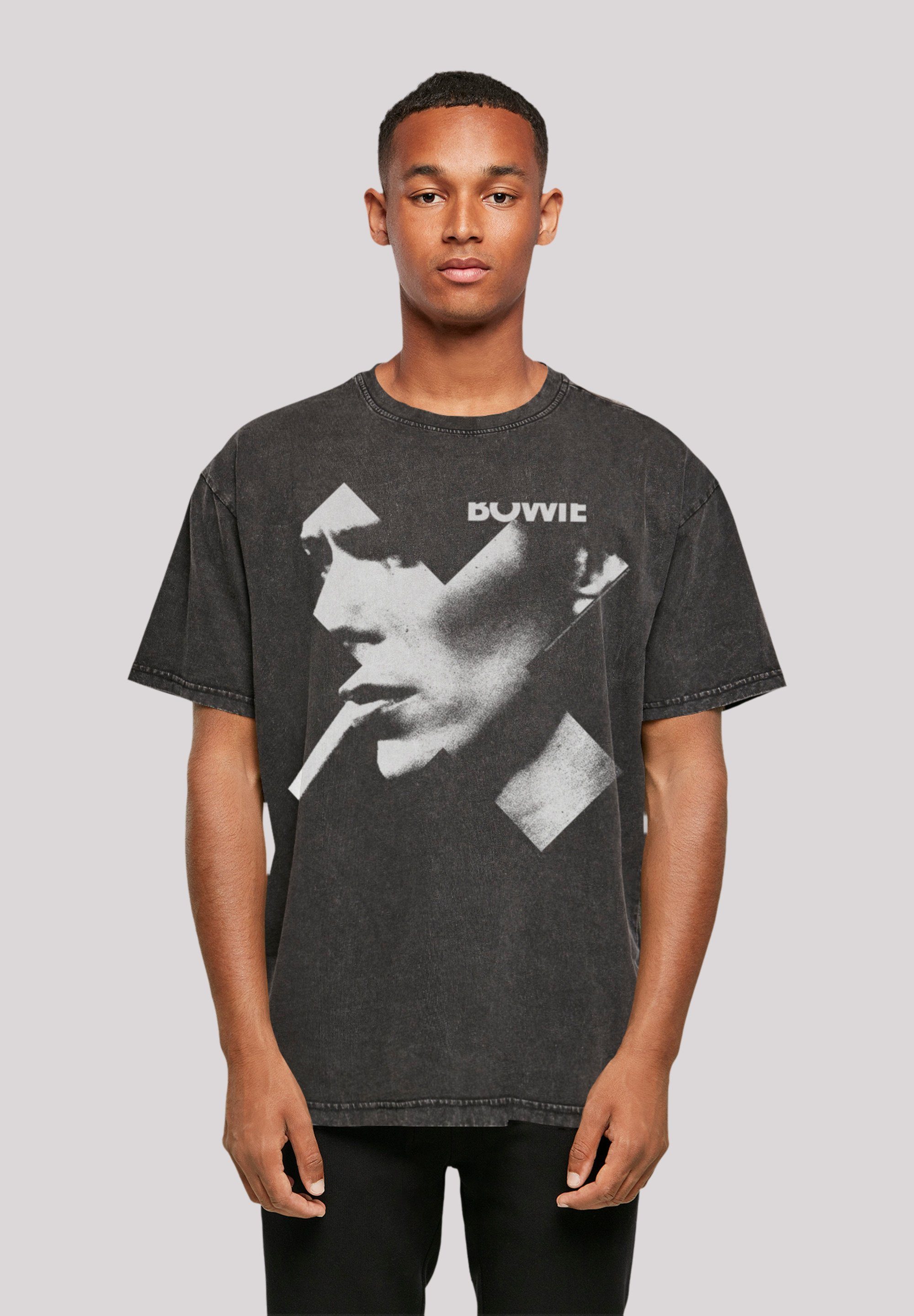 T-Shirt David Bowie T-Shirt Oversize F4NT4STIC schwarz Print