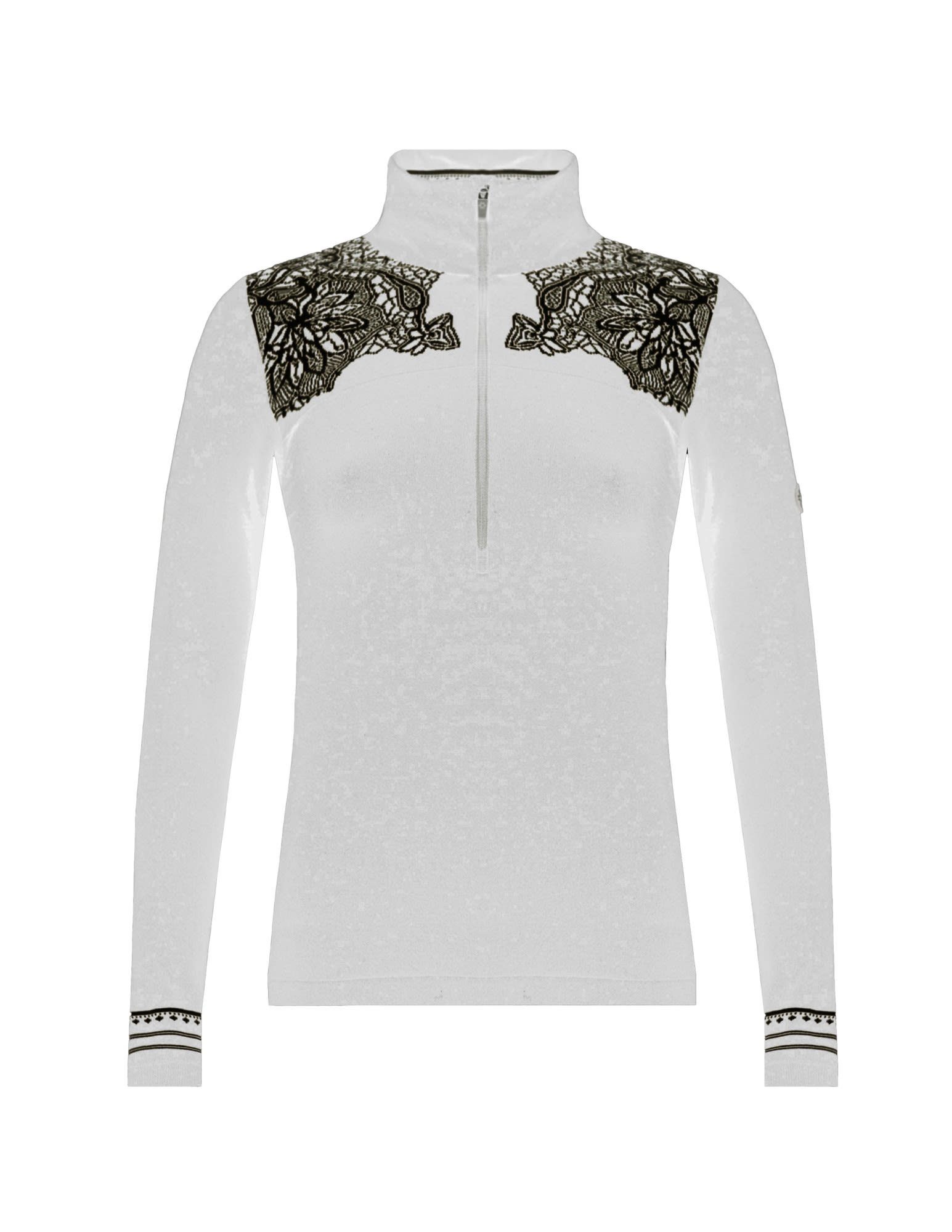 Ofelia Damen Auckland Fleecepullover Sweater New White - Black Zealand W Newland