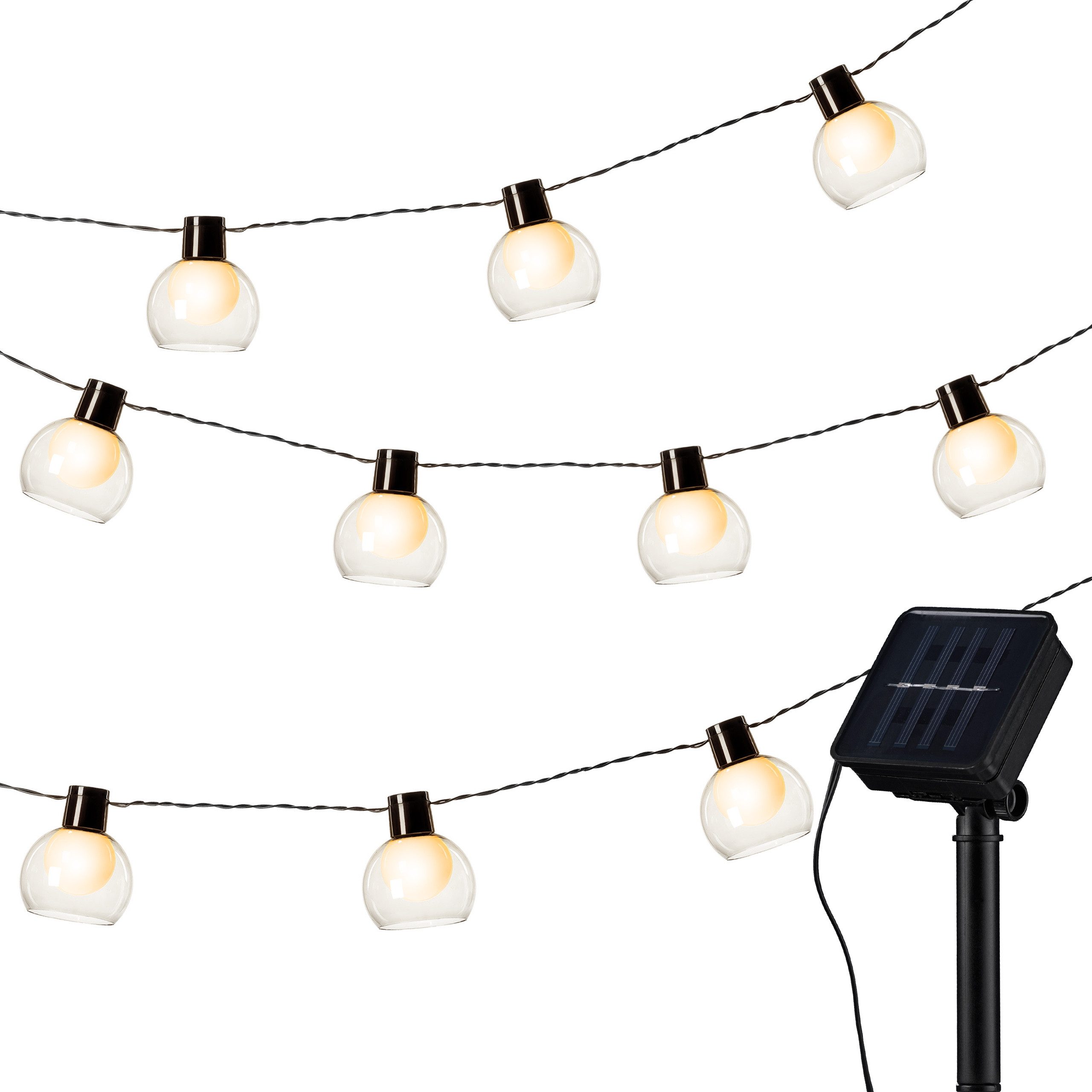 IC Gardenworld LED-Lichterkette Solar Lichterkette für außen mit Smokey Rau günstig online kaufen