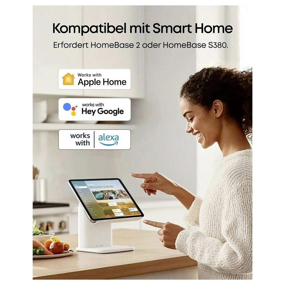eufy Überwachungskamera eufy EufyCam E40 4-Cam Kit E8144326 Funk, Kabellos, LAN, WLAN IP, Funk