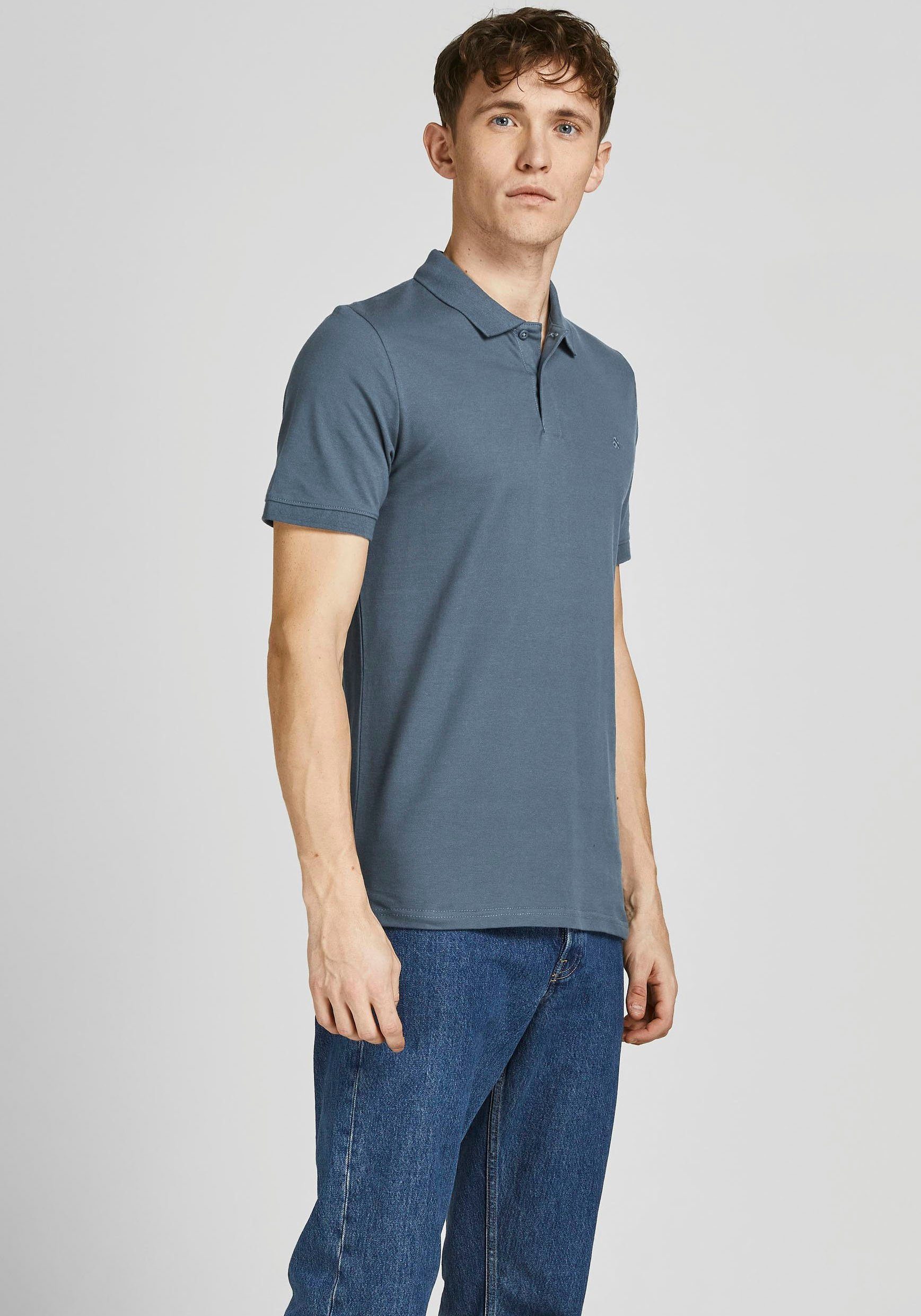 Jack graublau Poloshirt BASIC Jones & POLO