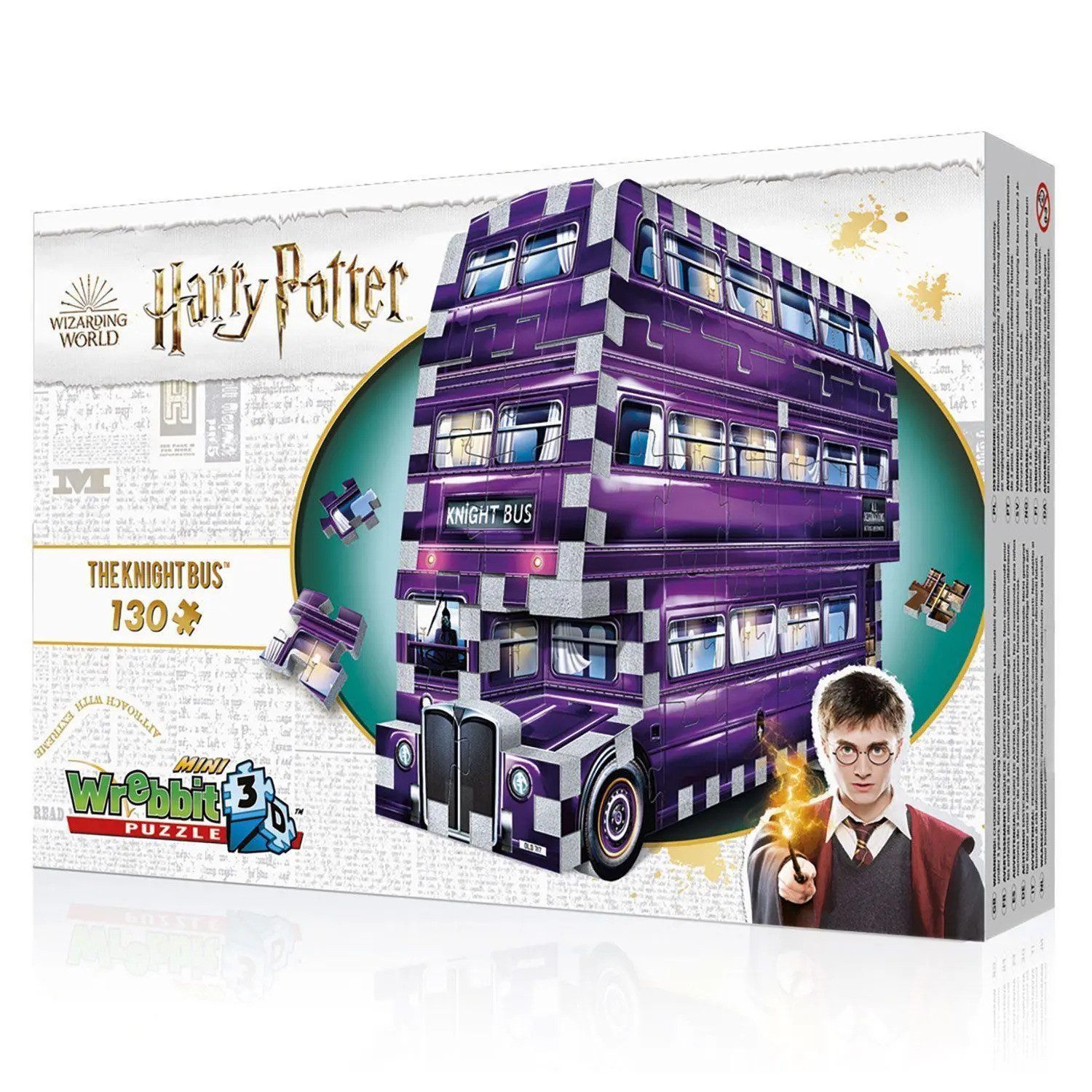 JH-Products Puzzle Der fahrende Ritter Mini Harry Potter / Knight Bus 3D Puzzle 130 Teile, 130 Puzzleteile