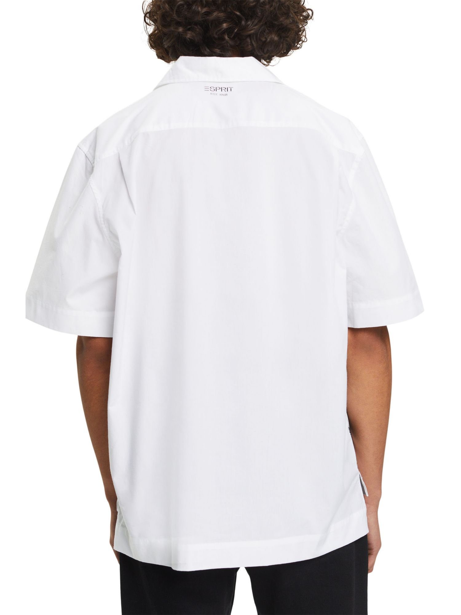 Esprit Kurzarmhemd Hemd mit Blumen-Print großem