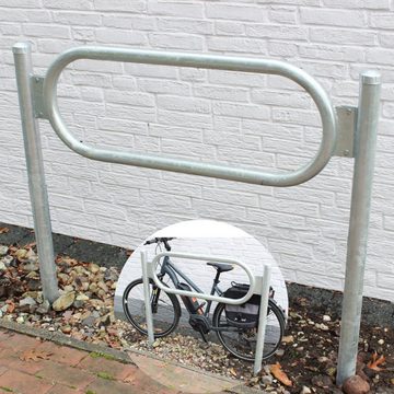 TRUTZHOLM Fahrradständer 2x Fahrrad Anlehnbügel mit Mittelrahmen zum Einbetonieren feuerverzink