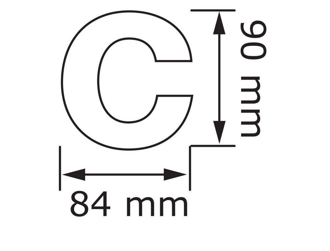 Thumbnail - Bravios Briefkasten Hausnummer ''c'' Edelstahl