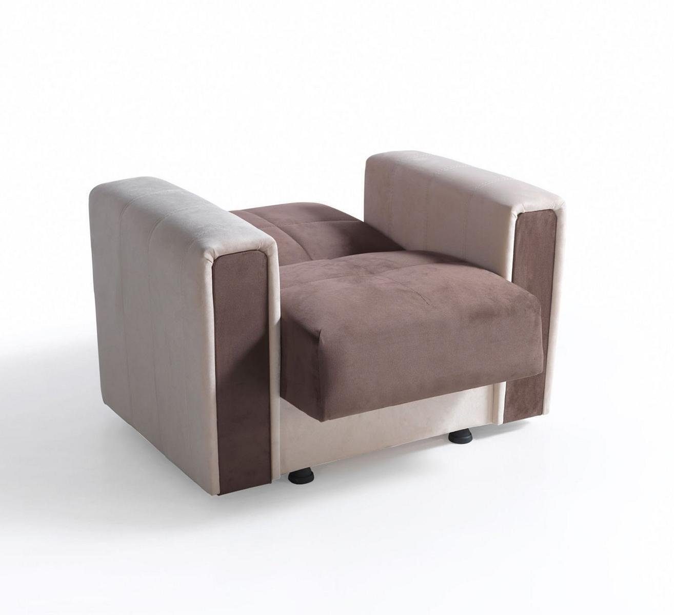 L-Form Hocker JVmoebel Sessel Premium, Ecksofa Made Polster Ecksofa Textil Europe In Komplett