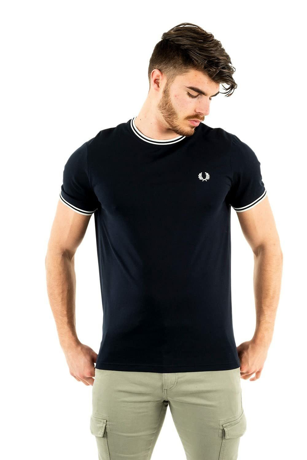 Fred Perry T-Shirt Rundhals T-Shirt für Herren (1-tlg., keine Angabe)