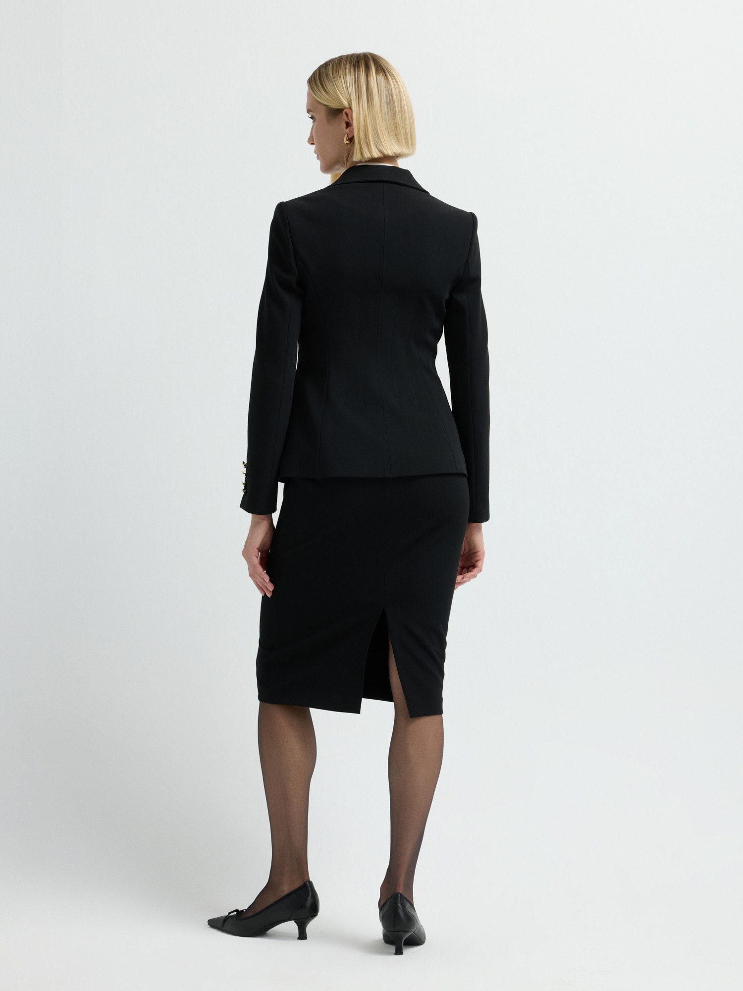 adL Kurzblazer Jacke mit Steppdetails