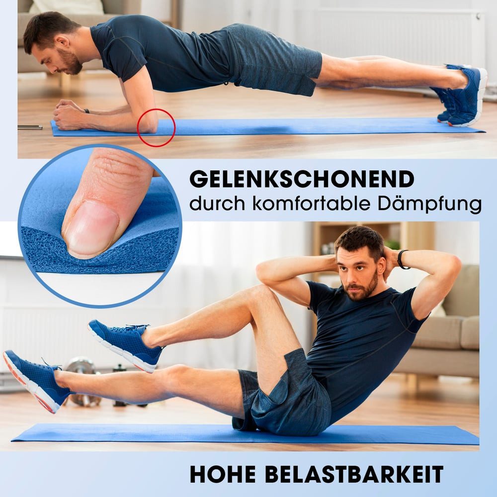 #DoYourFitness Yogamatte rutschfest, Für Einsteiger und Fortgeschrittene, Gelenkschonende Gymnastikmatte, 183cm x 61cm [Indoor/Outdoor] – Bild 4 von 5