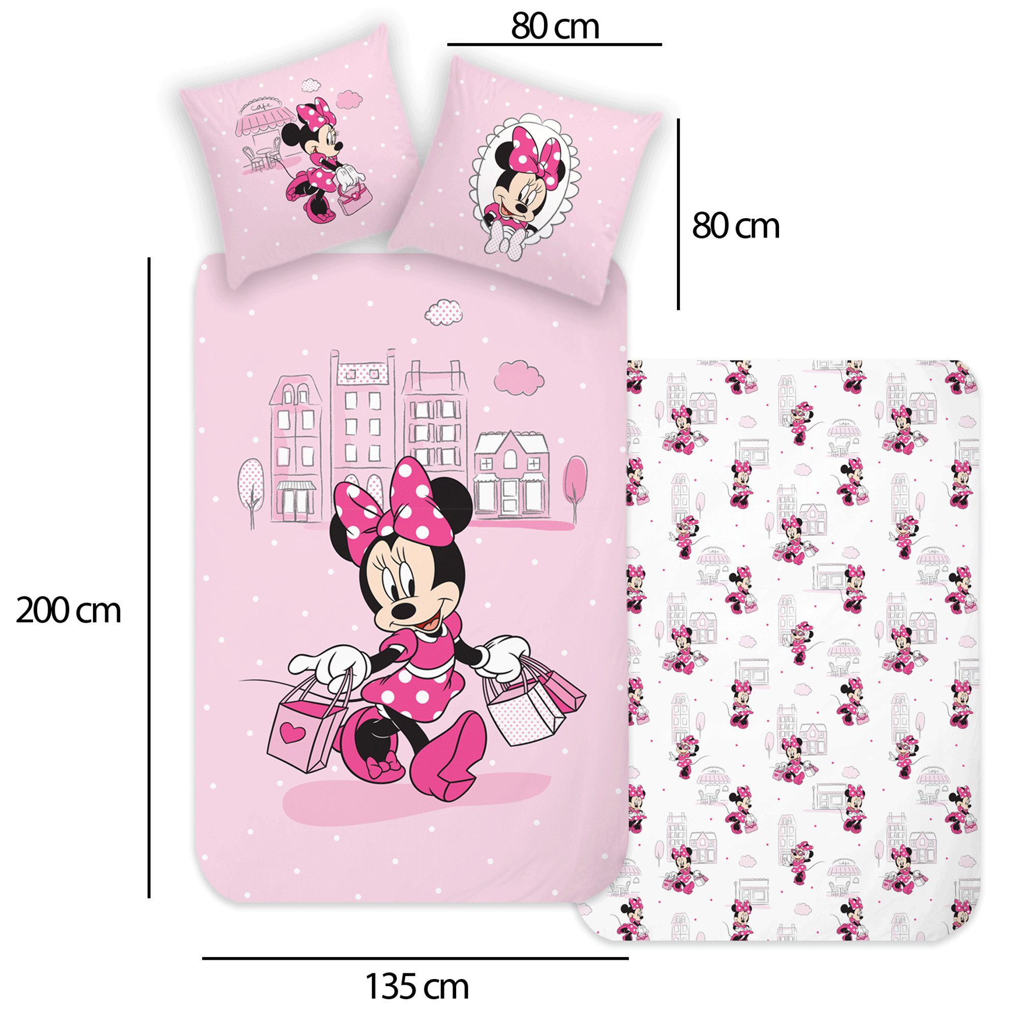 BERONAGE Wendebettwäsche Minnie Mouse Shopping Bettwäsche günstig online kaufen